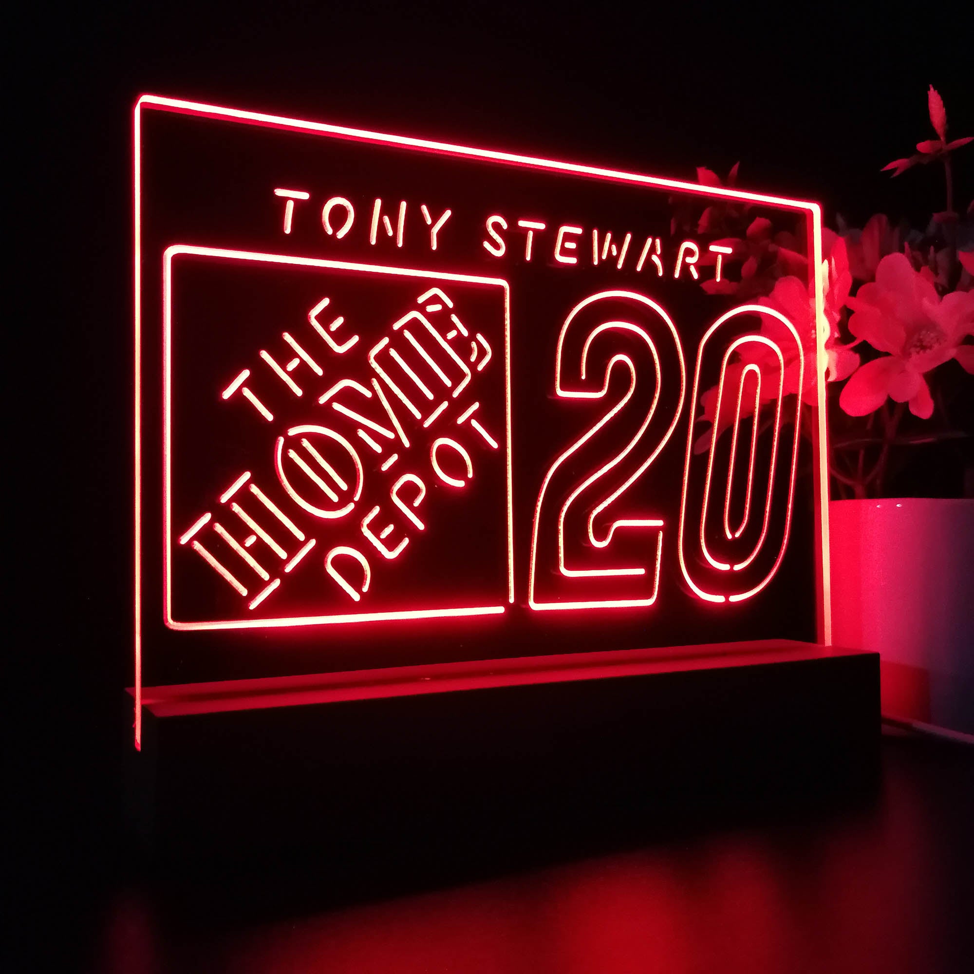 Tony Stewart #20 Racing 3D LED Illusion Sport Team Night Light