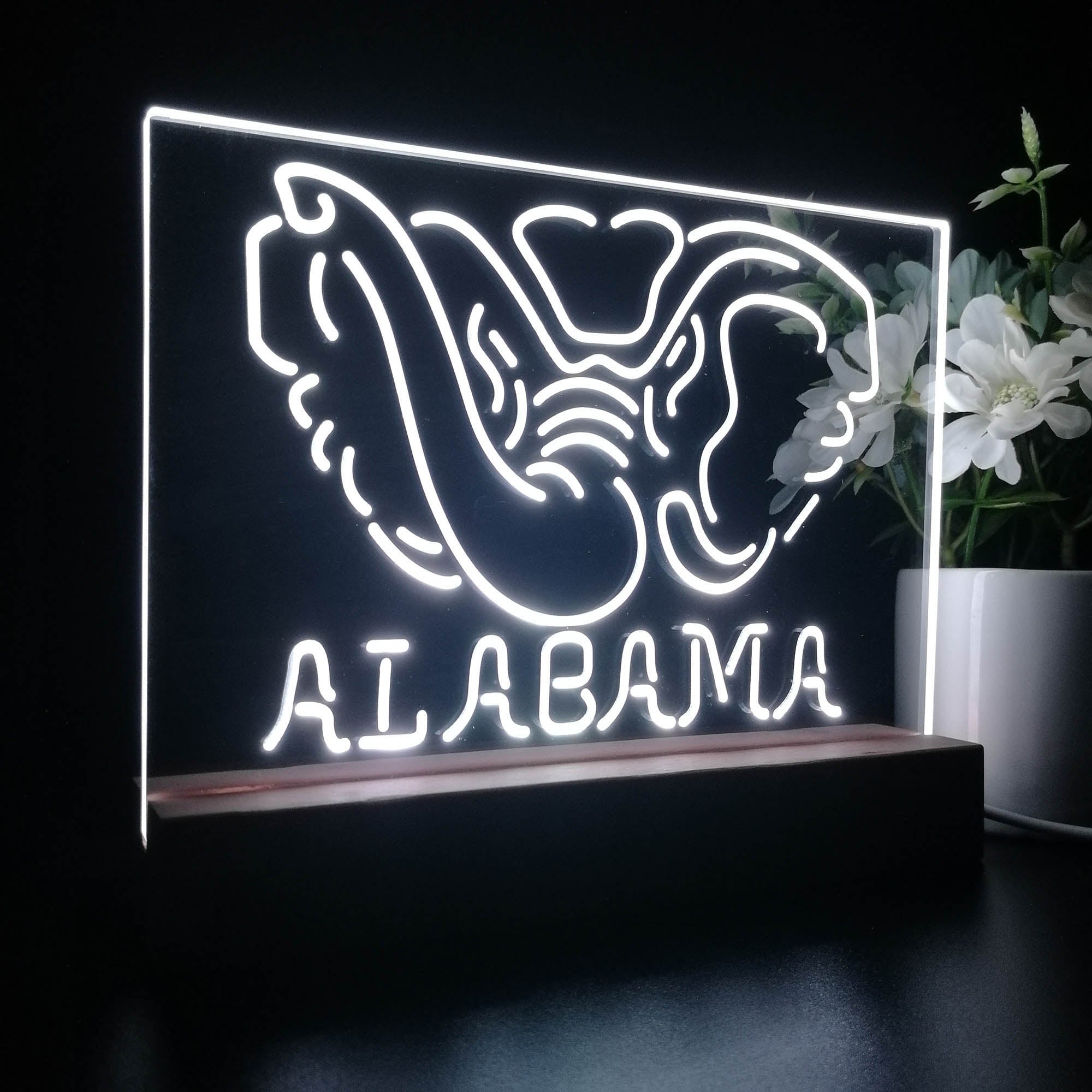 Alabama Crimson Tide 3D LED Optical Illusion Sport Team Night Light