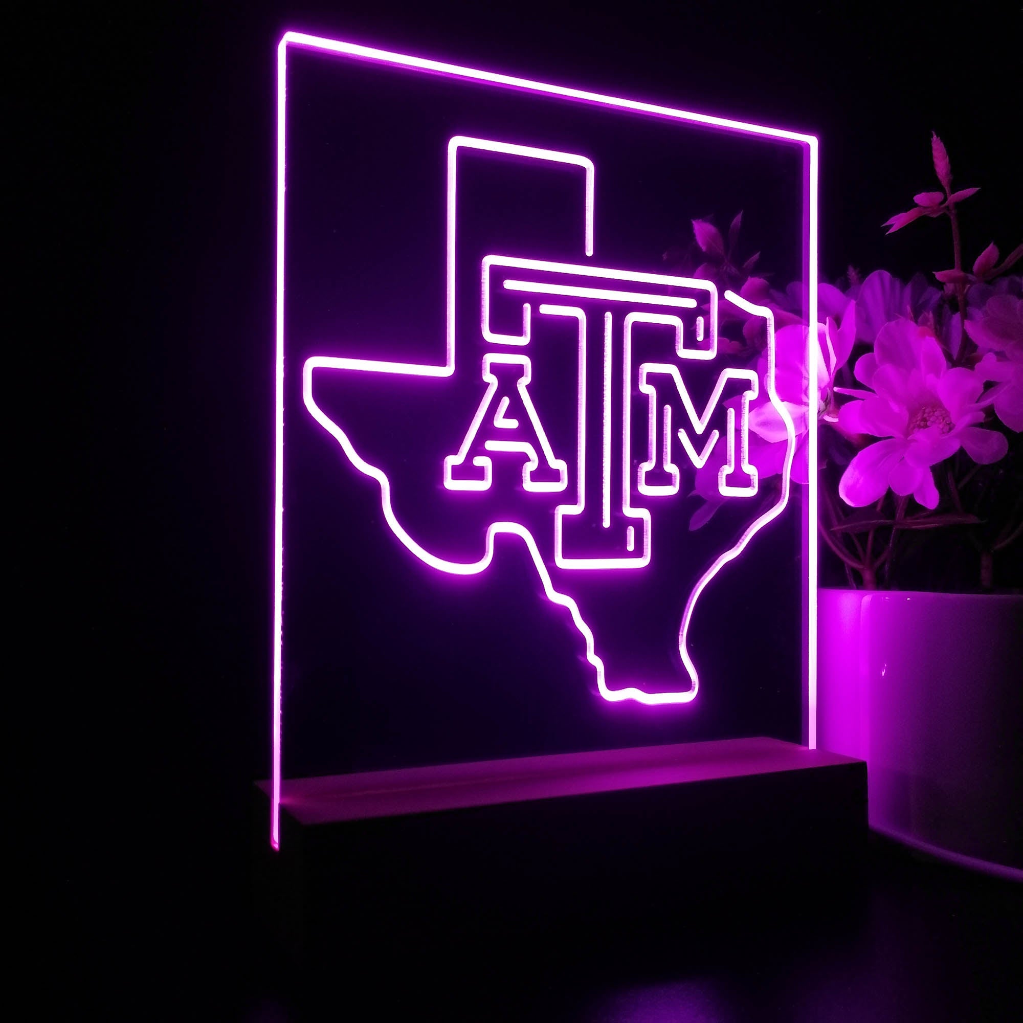 Texas A&M Aggies 3D LED Optical Illusion Sport Team Night Light