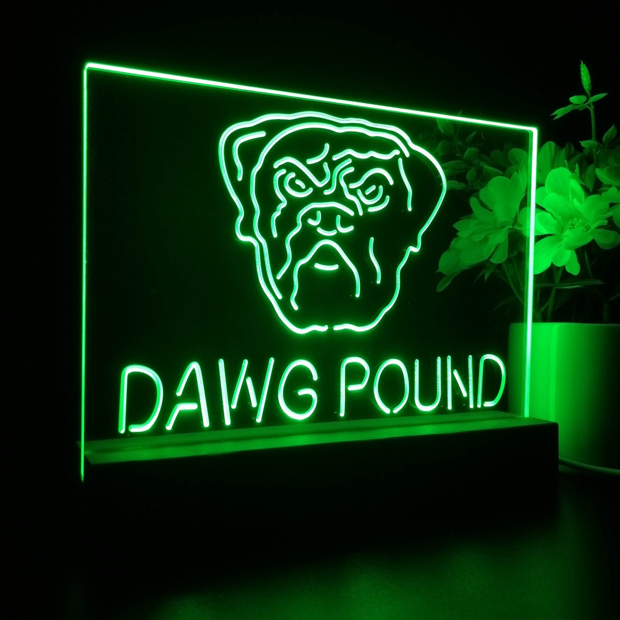 Dawg Pound Cleveland 3D LED Illusion Sport Team Night Light