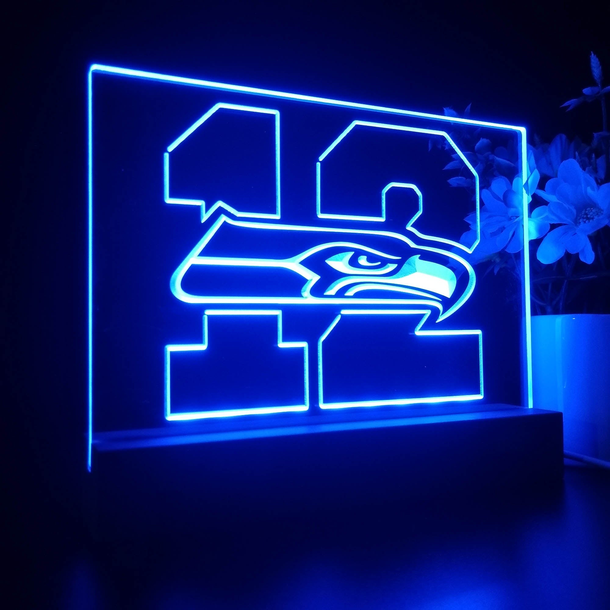 12th Man Seattle Seahawks 3D LED Optical Illusion Sport Team Night Light