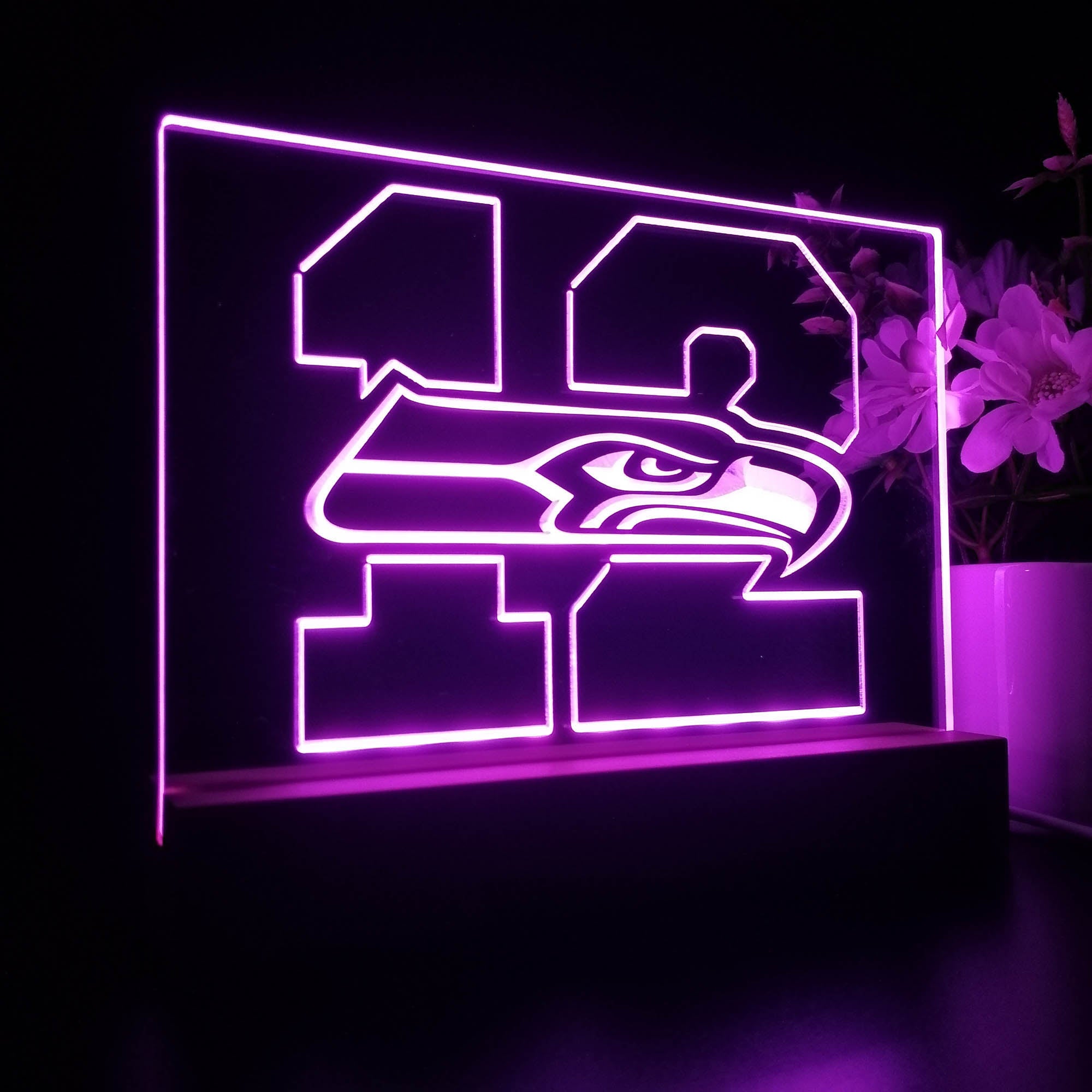 12th Man Seattle Seahawks 3D LED Optical Illusion Sport Team Night Light