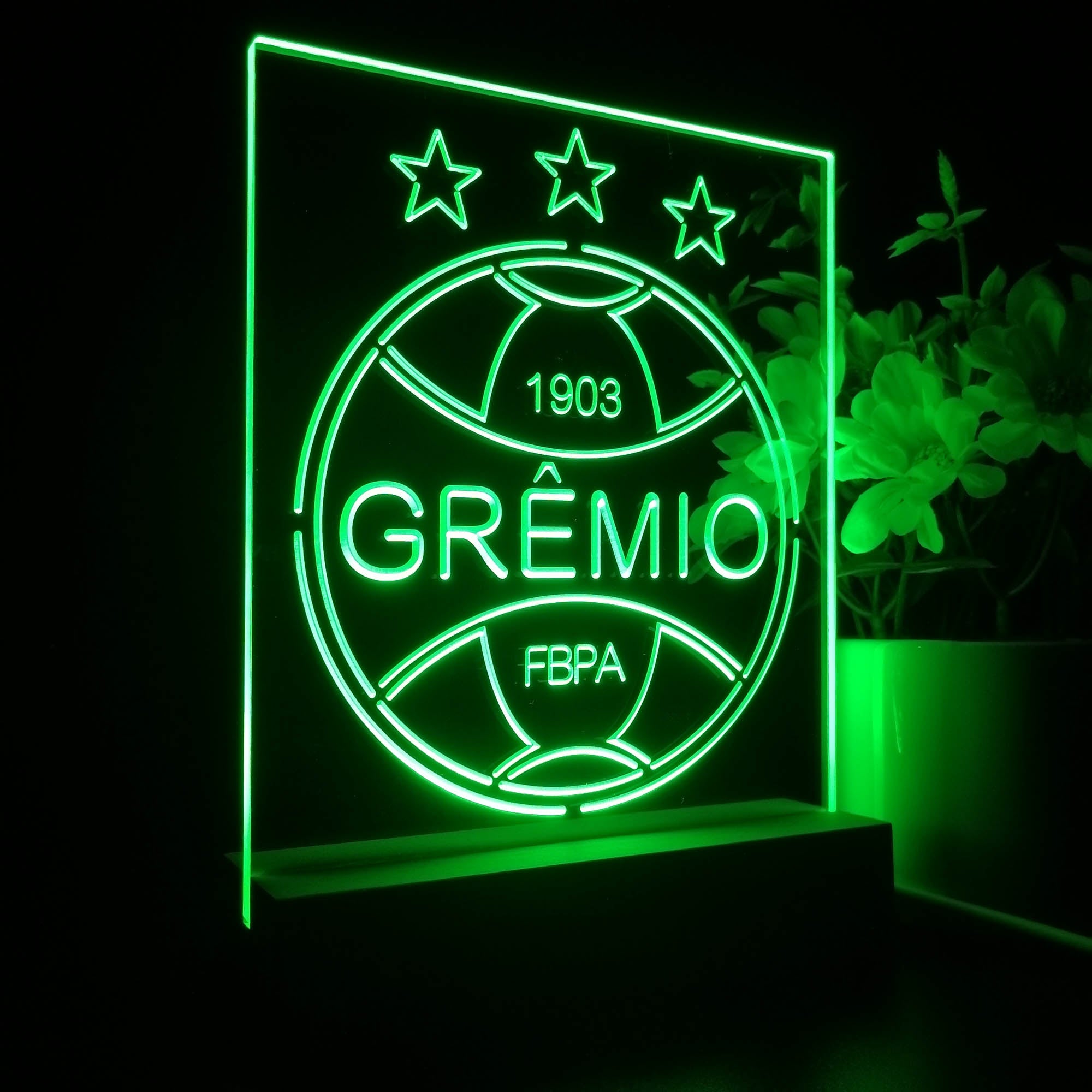 Gr¨ºmio Foot-Ball Porto Alegrense 3D LED Illusion Sport Team Night Light