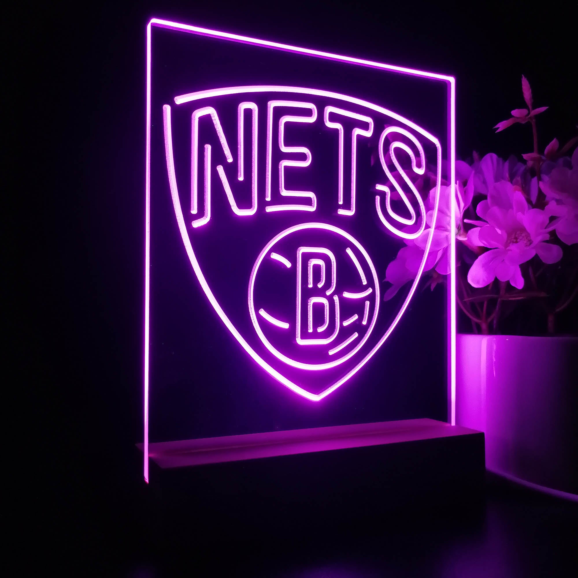 Brooklyn Nets 3D LED Illusion Sport Team Night Light