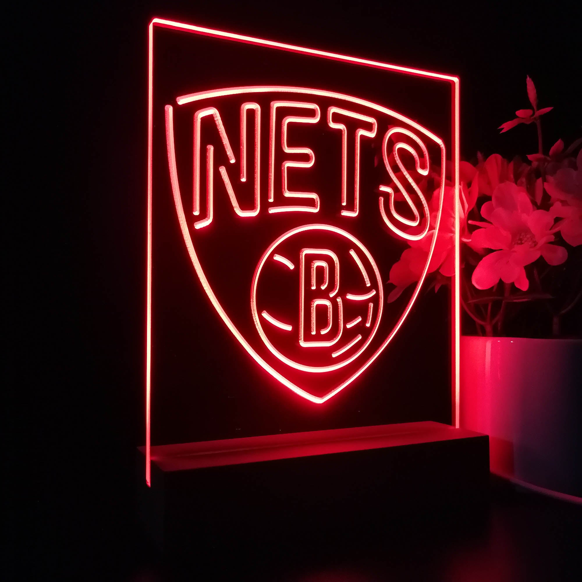 Brooklyn Nets 3D LED Optical Illusion Sport Team Night Light
