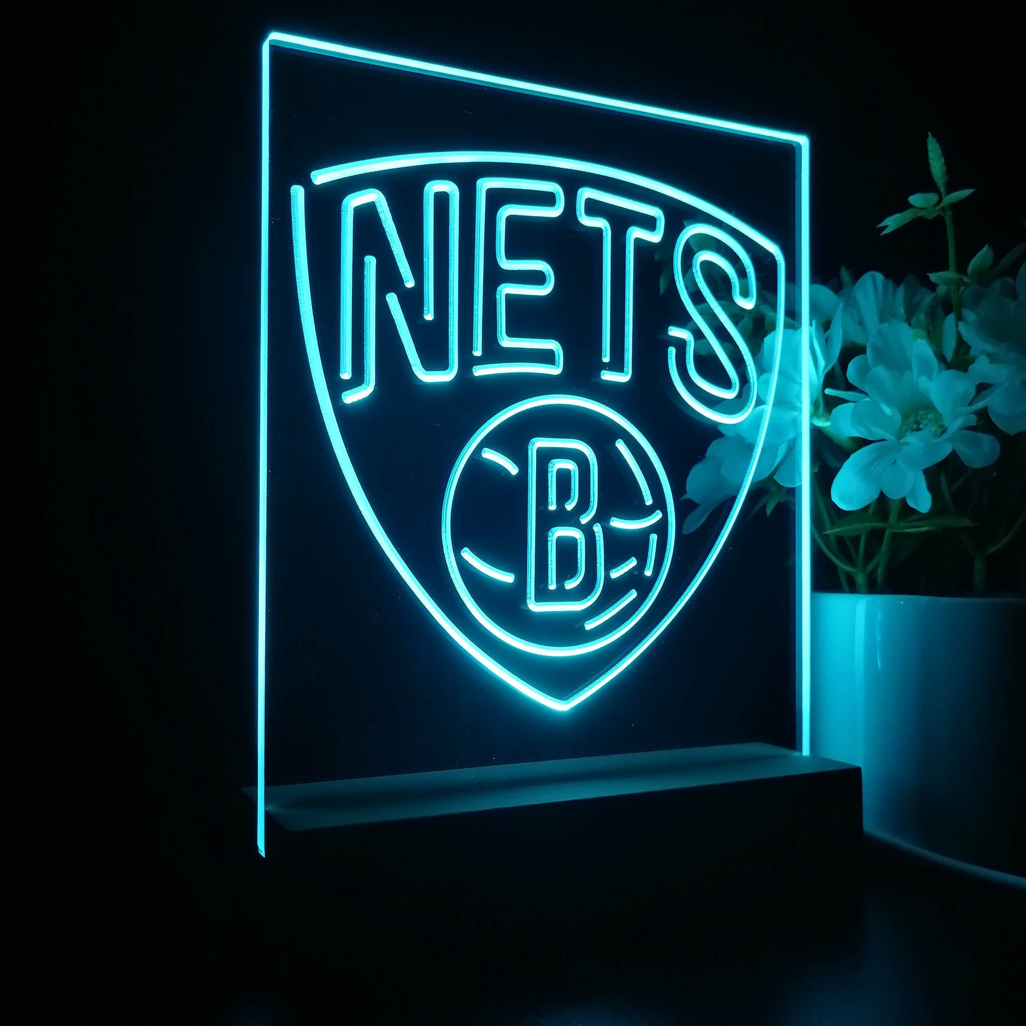 Brooklyn Nets 3D LED Optical Illusion Sport Team Night Light
