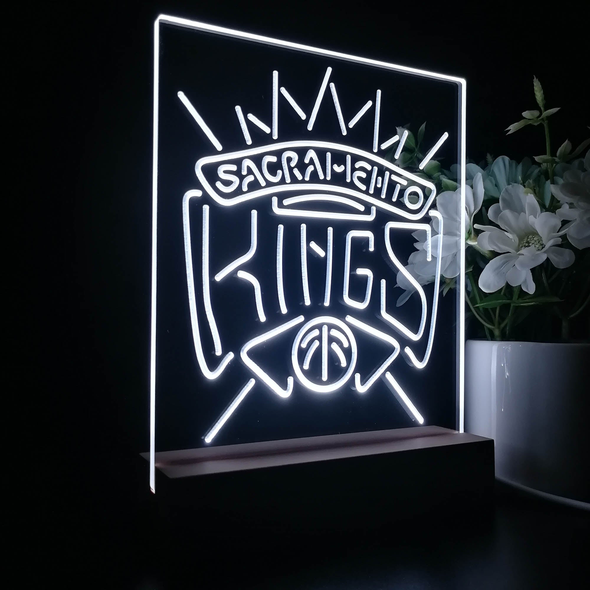 Sacramento Kings 3D LED Optical Illusion Sport Team Night Light
