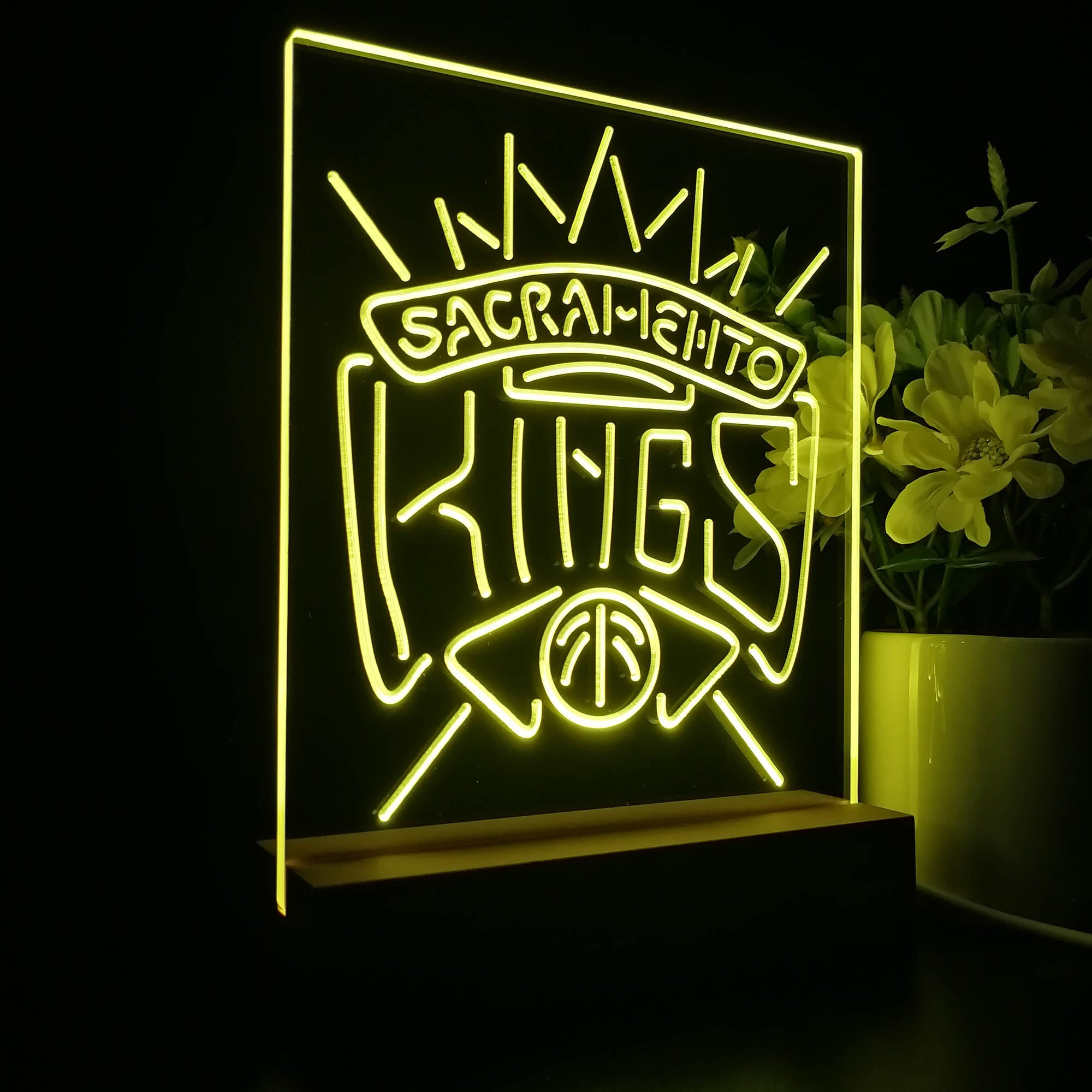Sacramento Kings 3D LED Optical Illusion Sport Team Night Light