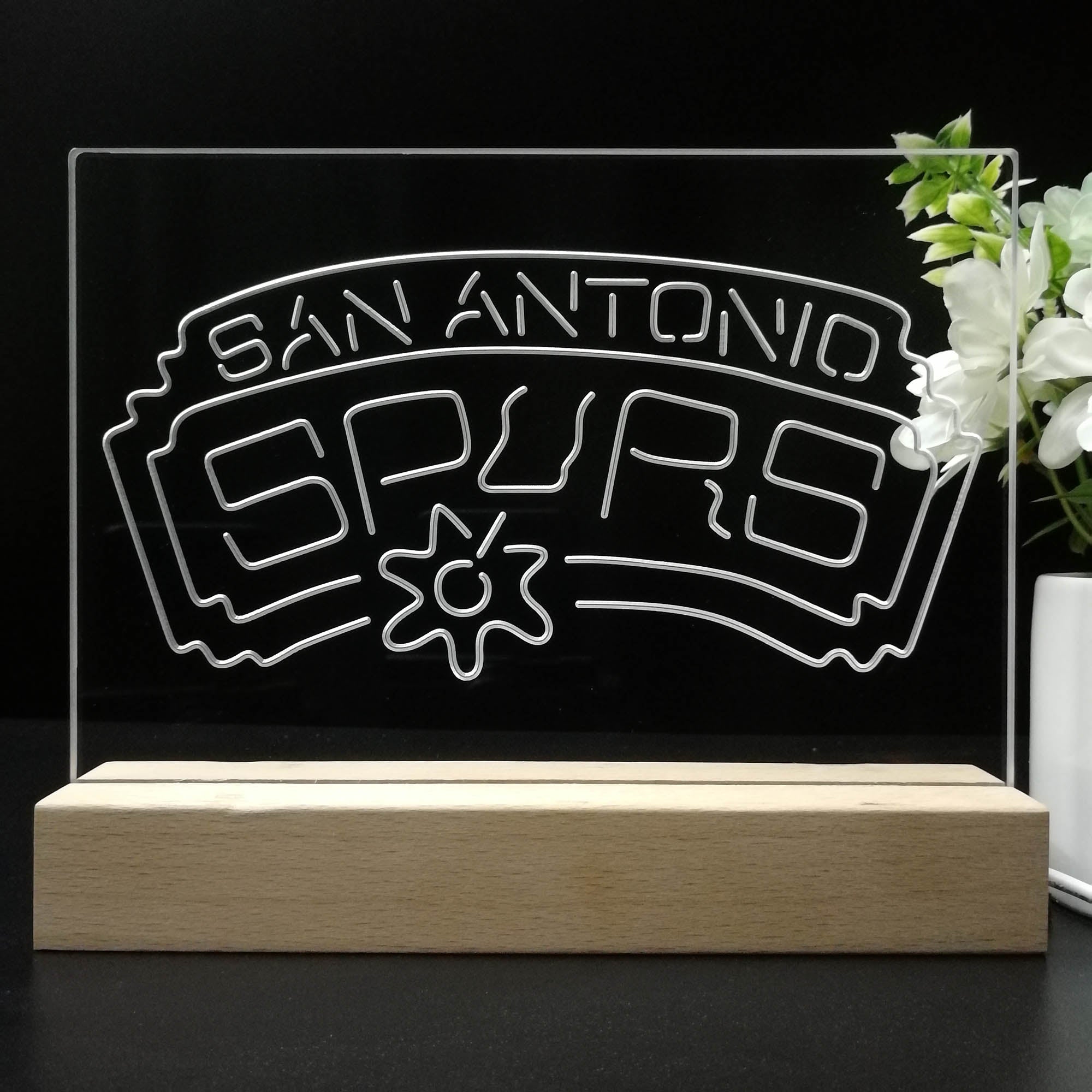 San Antonio Spurs 3D LED Illusion Sport Team Night Light