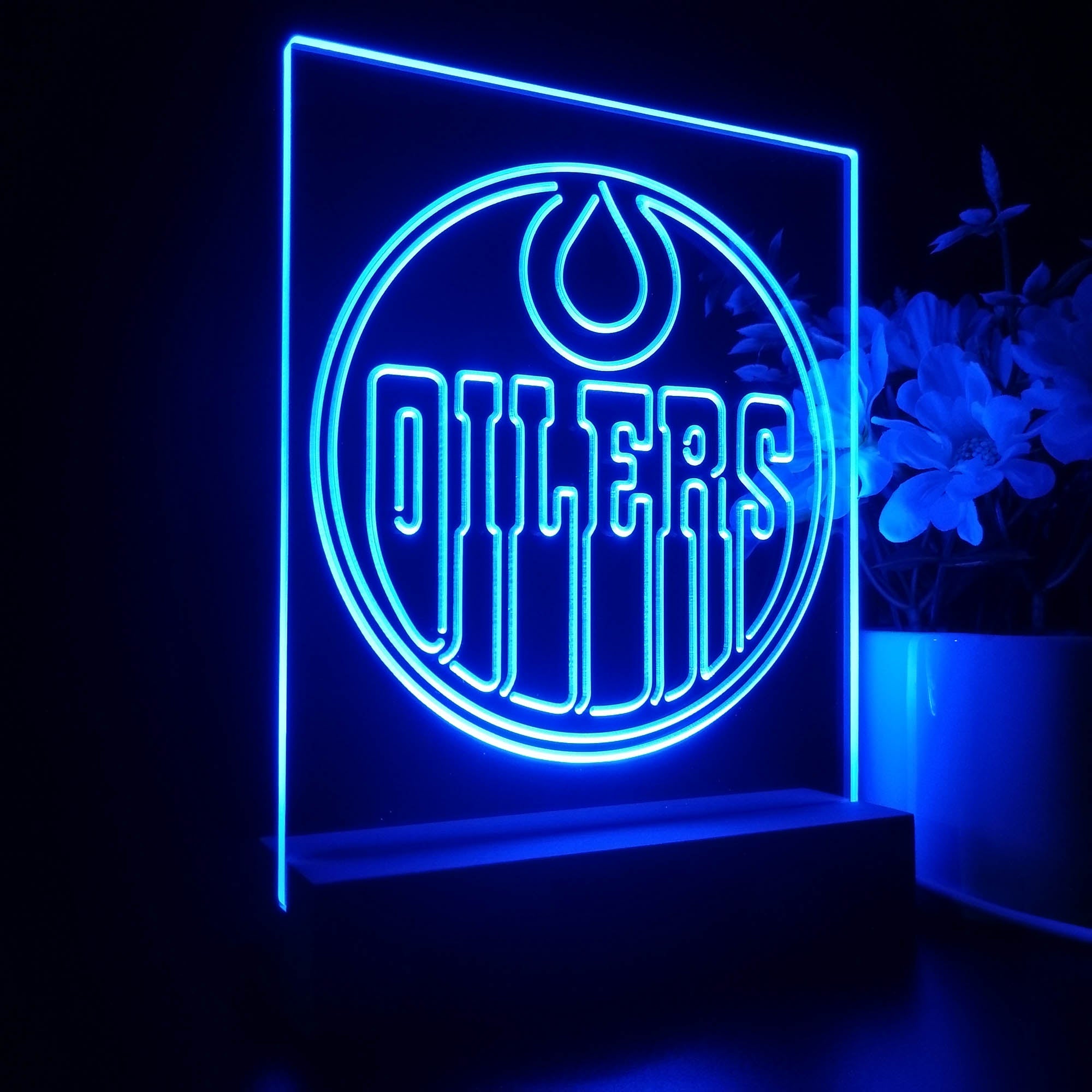 Edmonton Sport Team Oilers 3D LED Illusion Sport Team Night Light