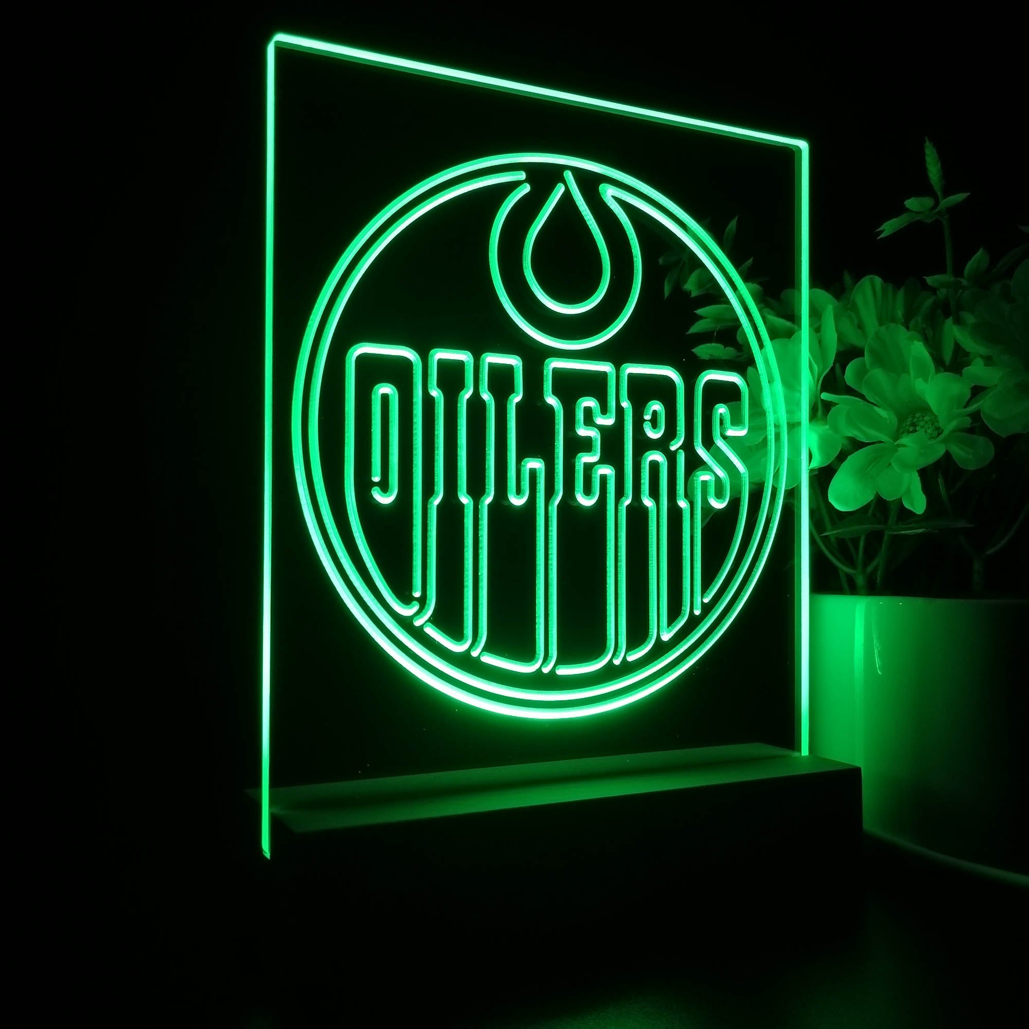 Edmonton Sport Team Oilers 3D LED Illusion Sport Team Night Light