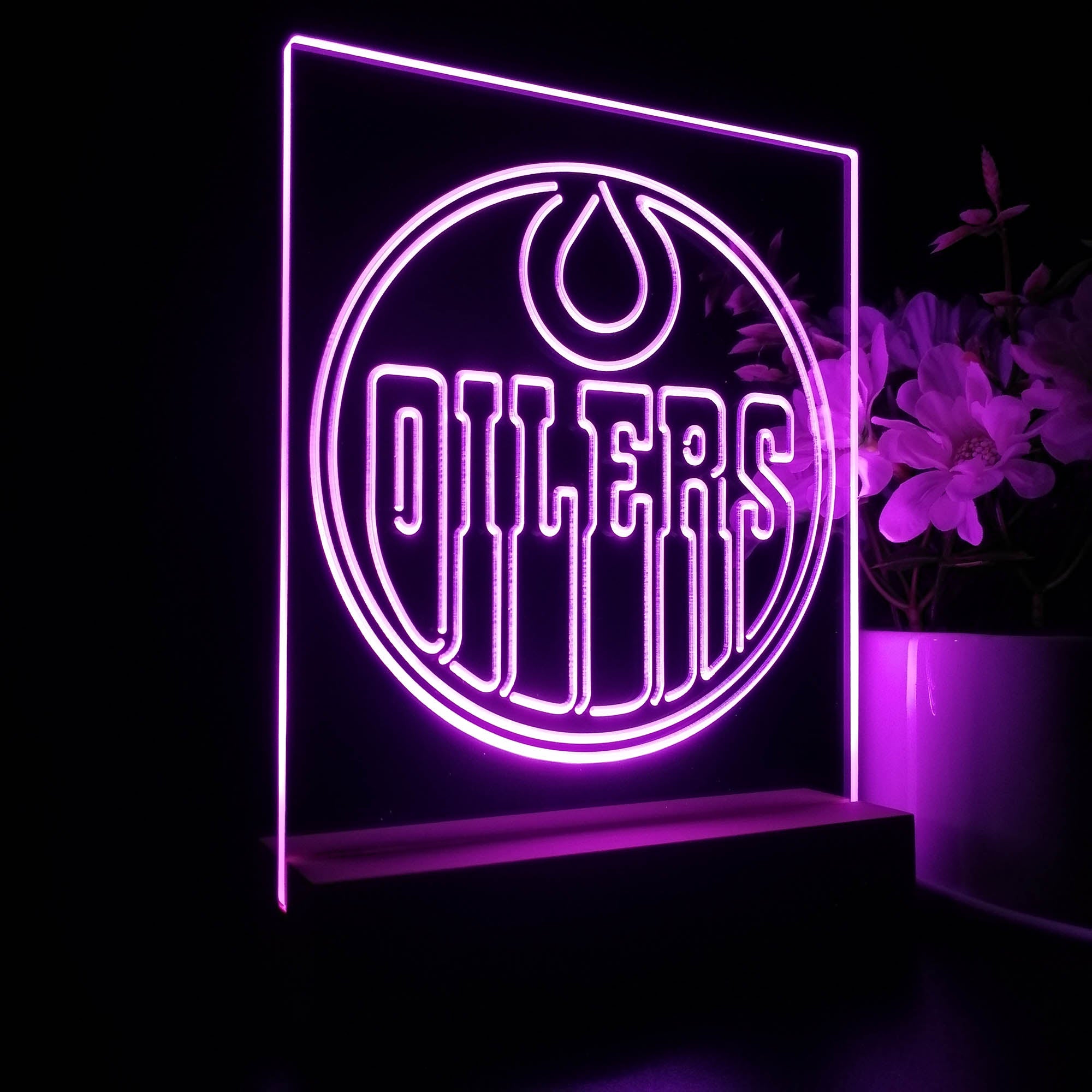 Edmonton Sport Team Oilers 3D LED Illusion Sport Team Night Light