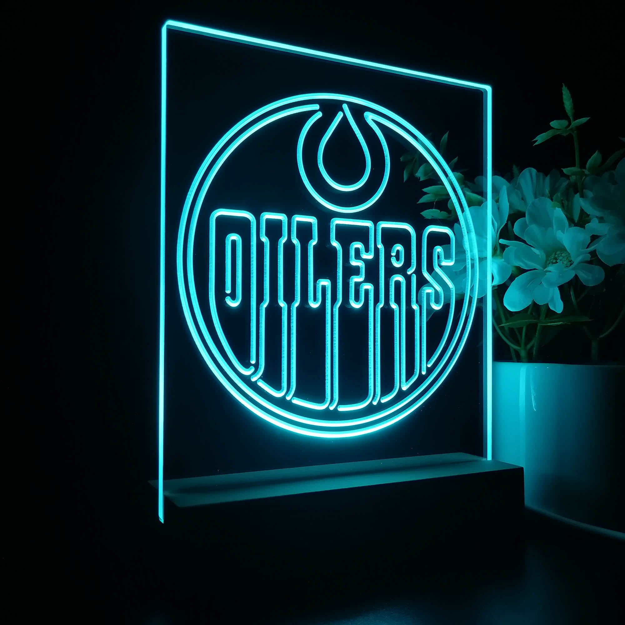 Edmonton Sport Team Oilers 3D LED Illusion Sport Team Night Light