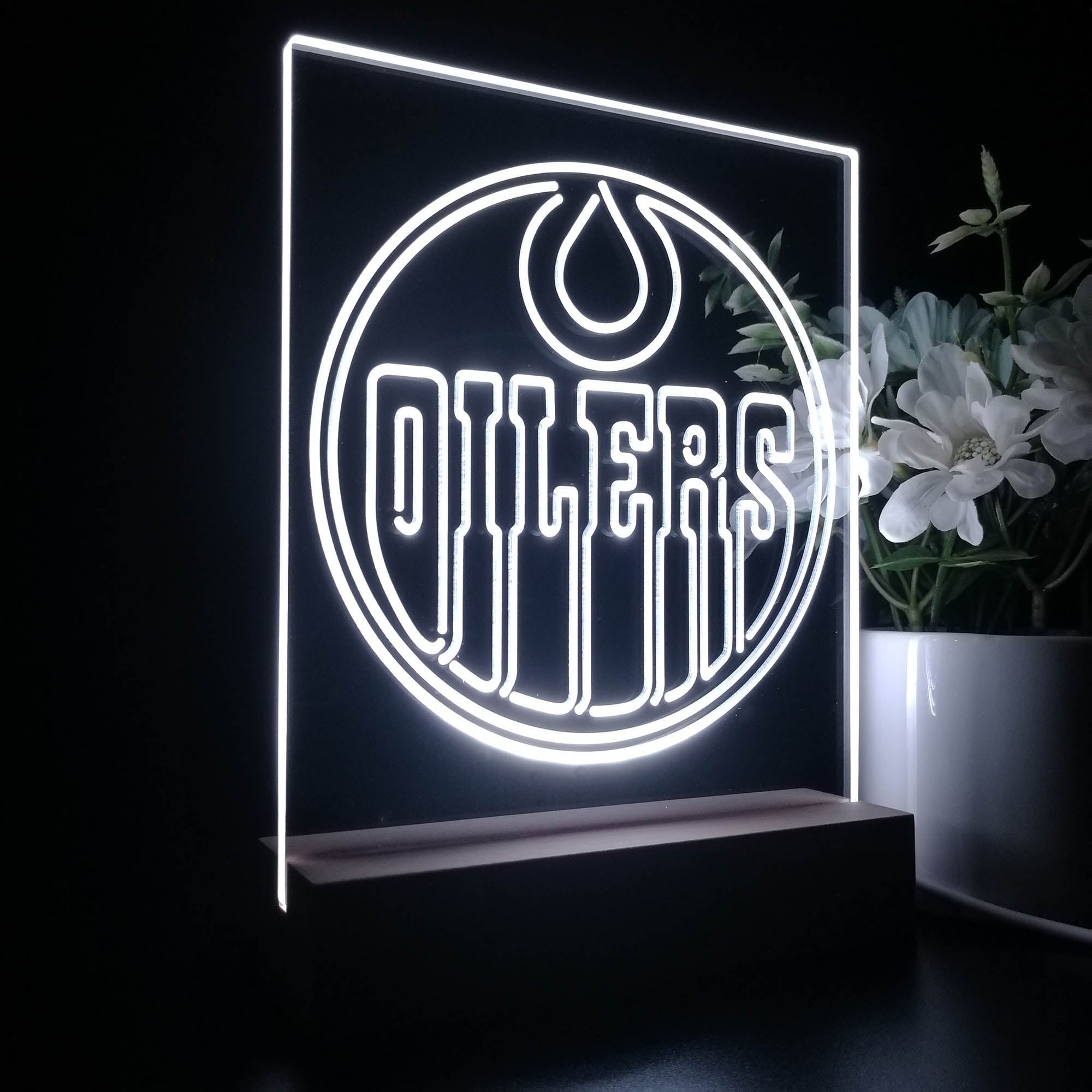 Edmonton Sport Team Oilers 3D LED Illusion Sport Team Night Light