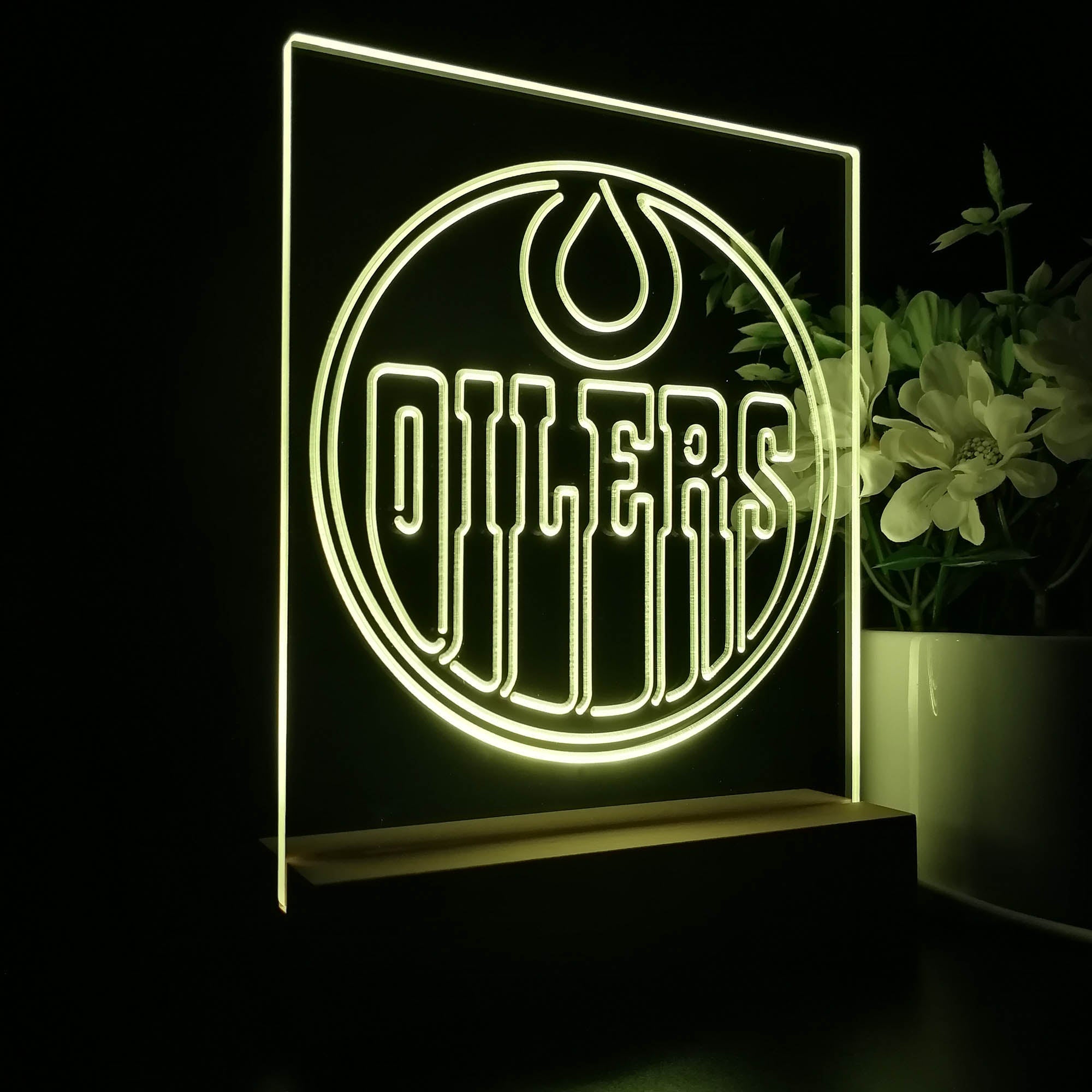 Edmonton Sport Team Oilers 3D LED Illusion Sport Team Night Light