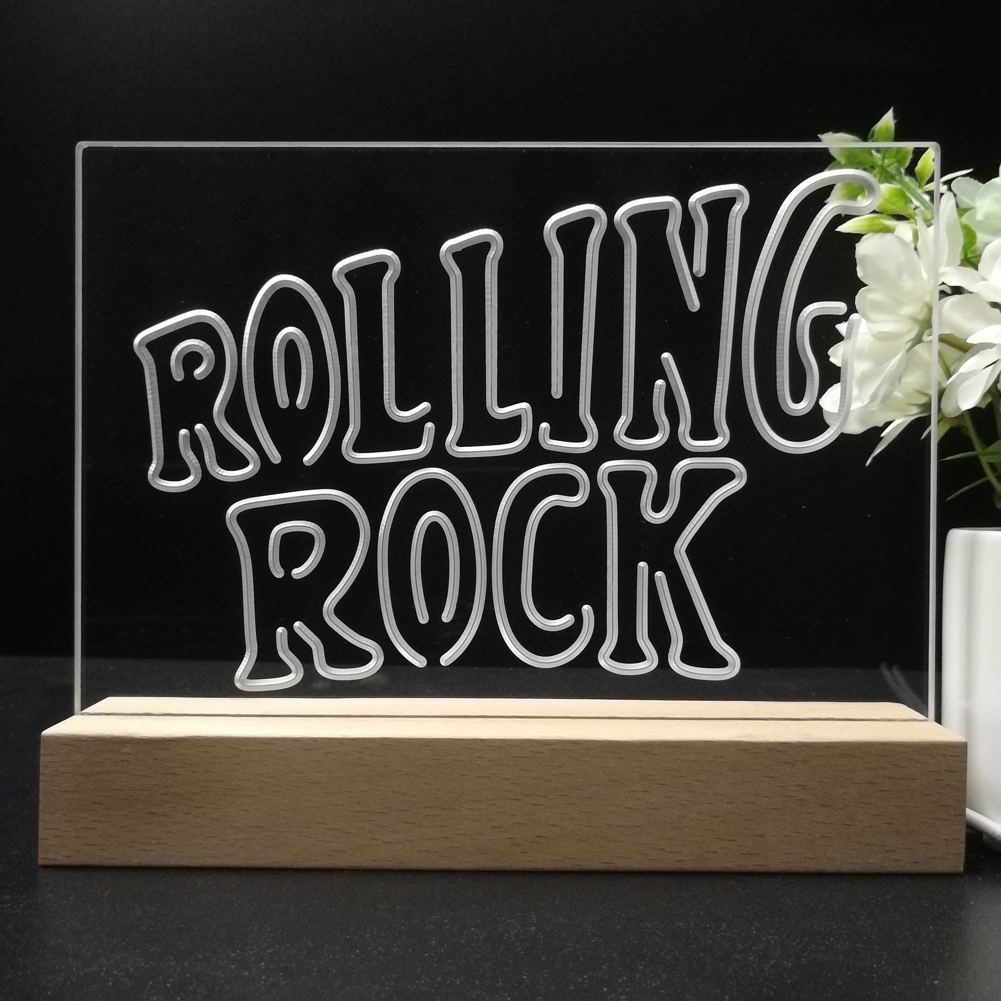 Rolling Rock Music 3D LED Illusion Night Light