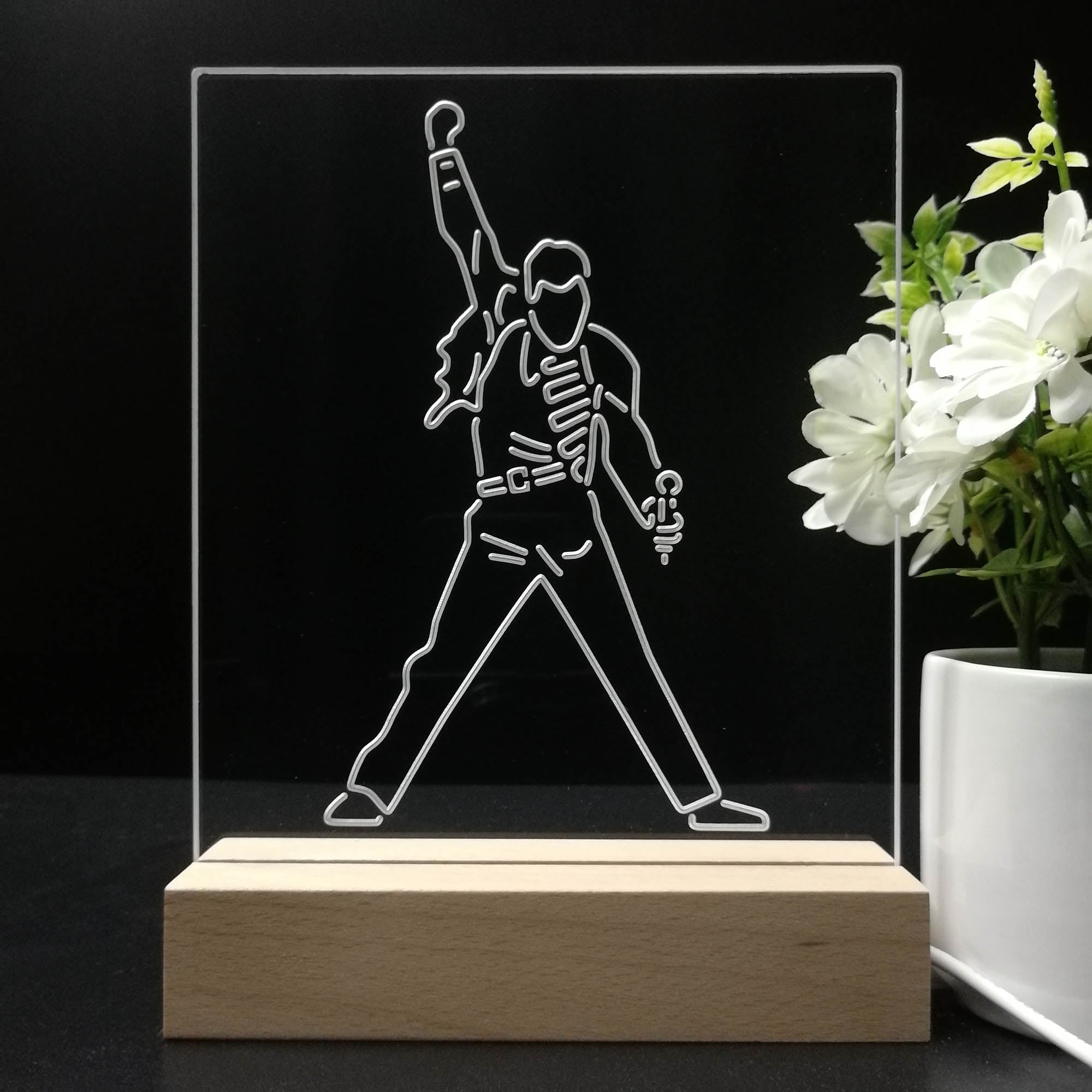 Freddie Mercury 3D LED Illusion Night Light