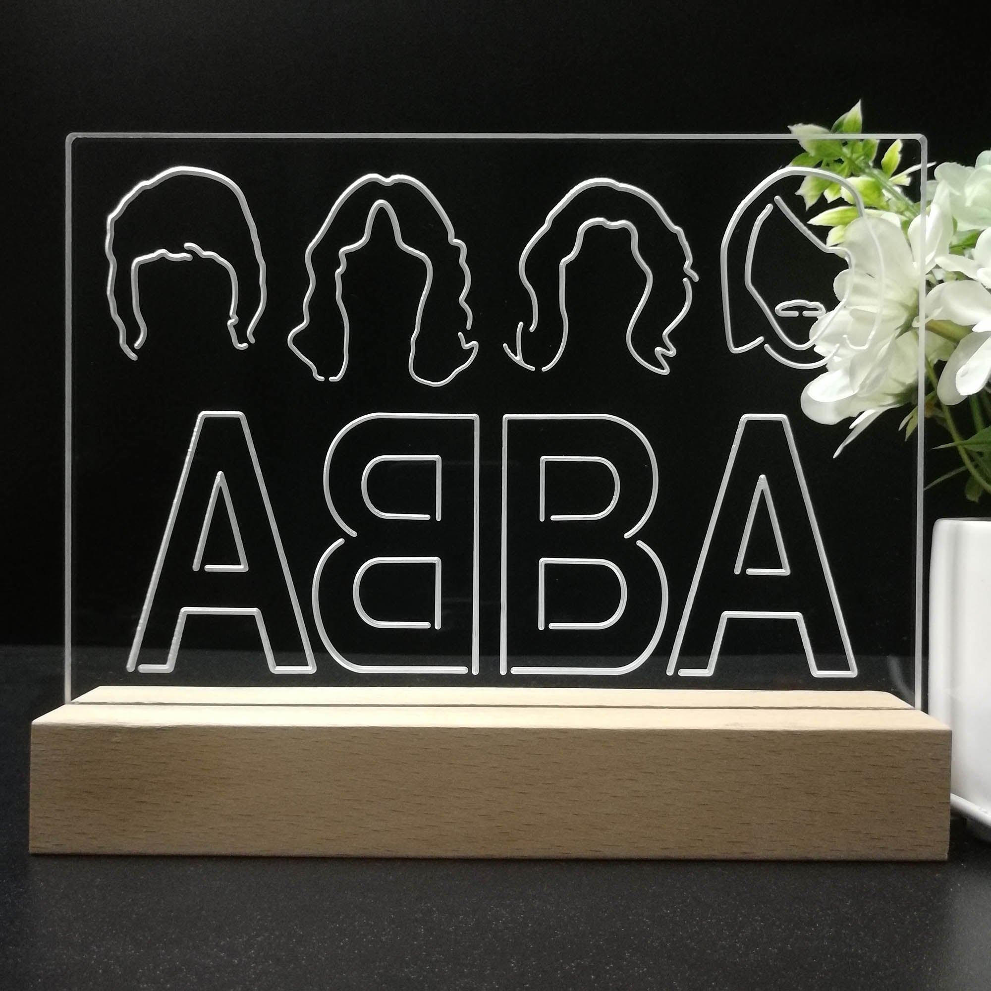 ABBA Band Music 3D LED Illusion Night Light