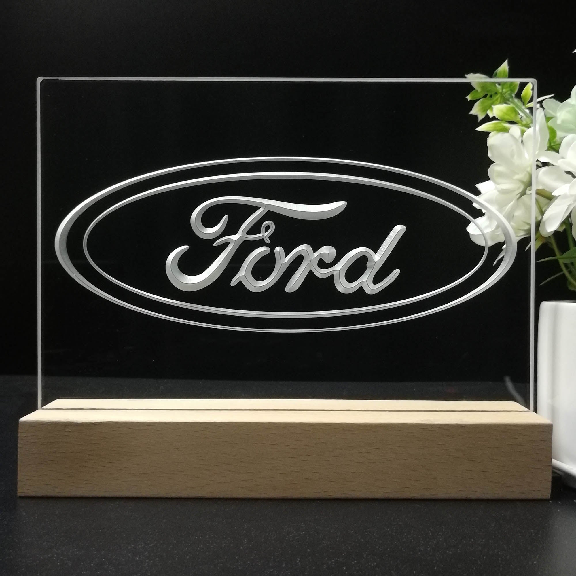 Ford car Transport Bar 3D LED Illusion Night Light