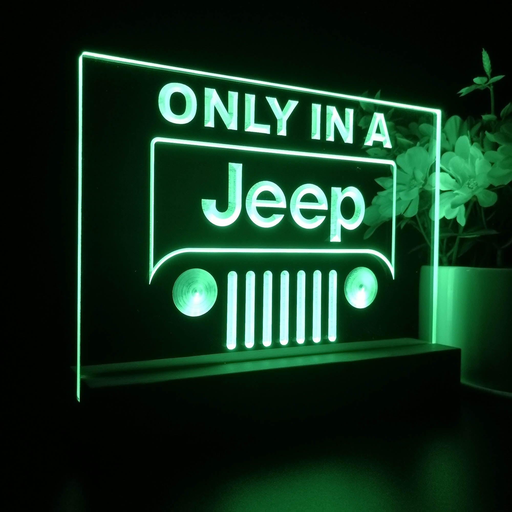 Only in a Jeep 4x4 Sport 3D LED Illusion Night Light