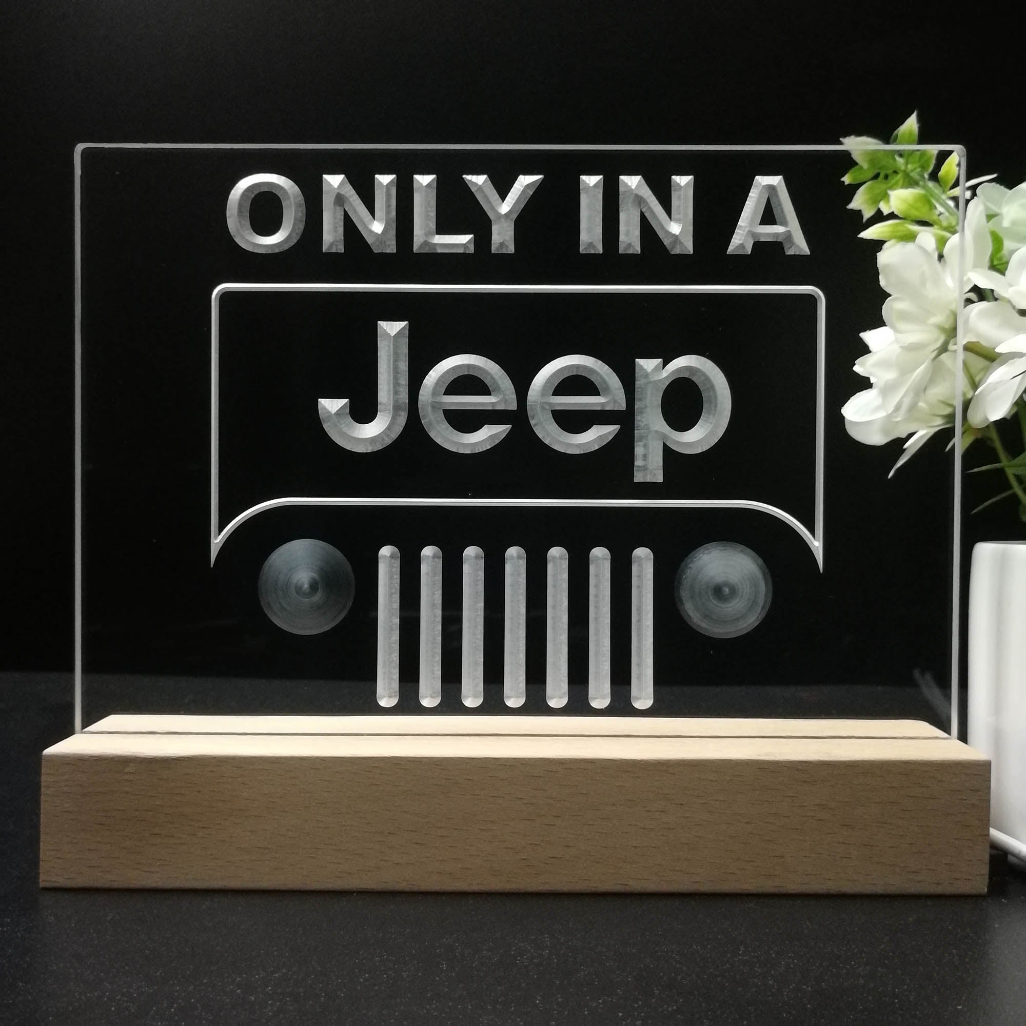 Only in a Jeep 4x4 Sport 3D LED Illusion Night Light