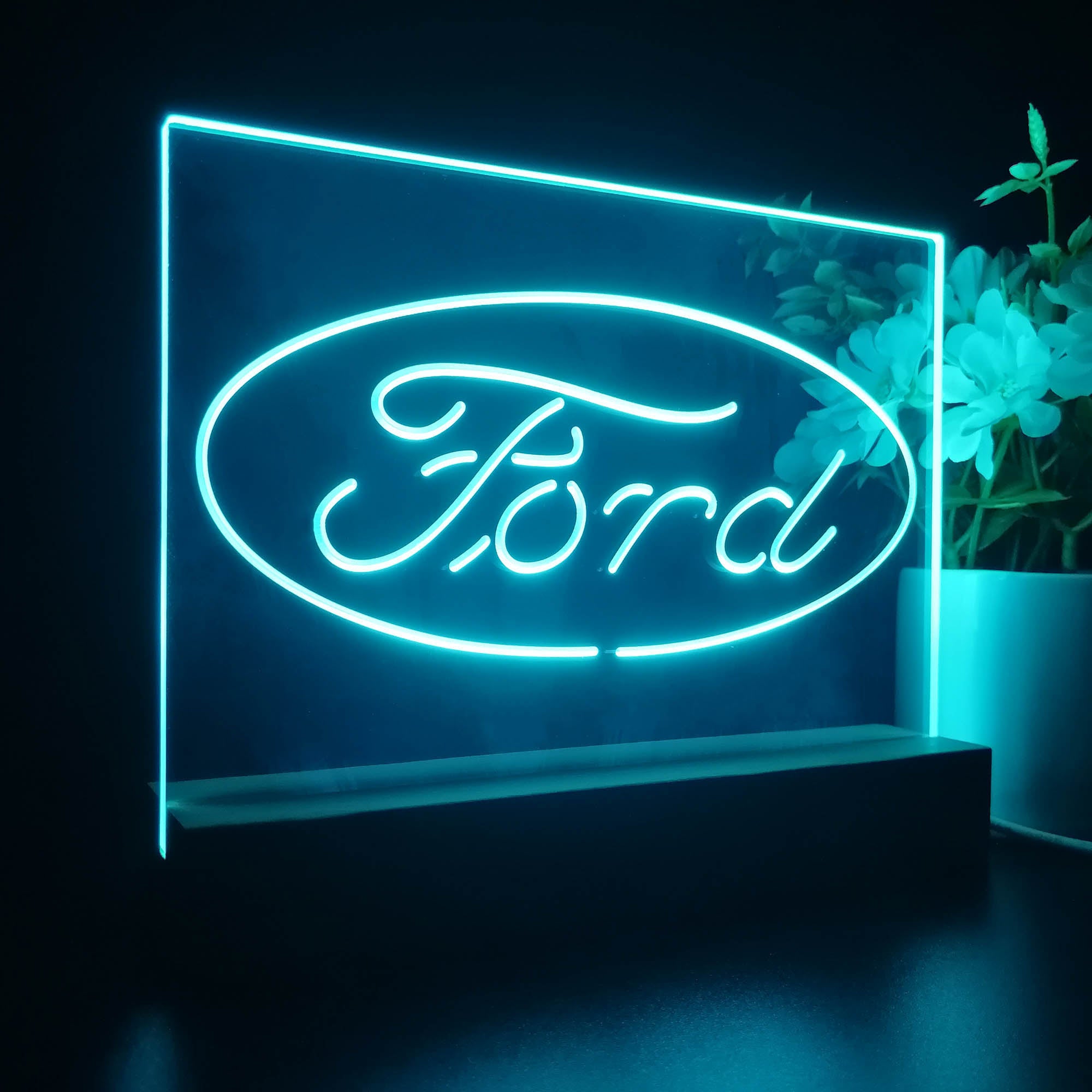 Ford Badge Car Truck Bar 3D LED Illusion Night Light