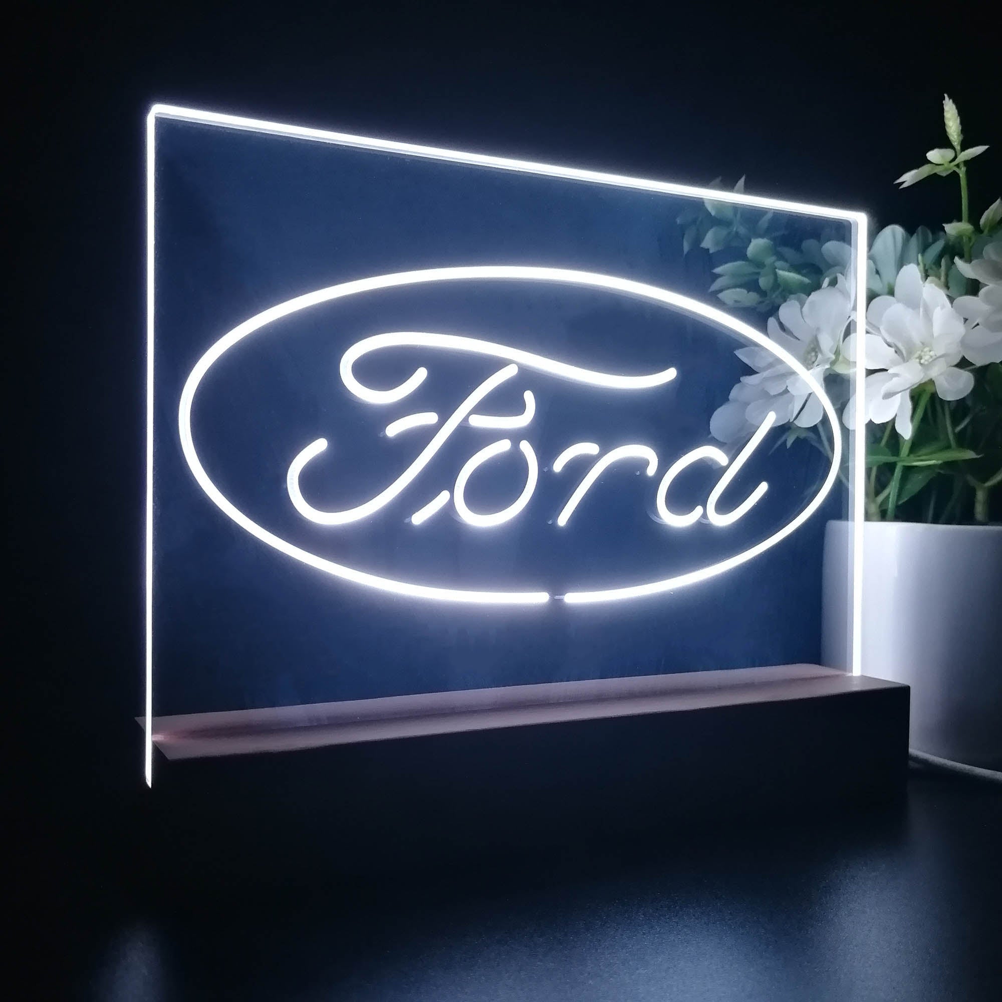 Ford Badge Car Truck Bar 3D LED Illusion Night Light