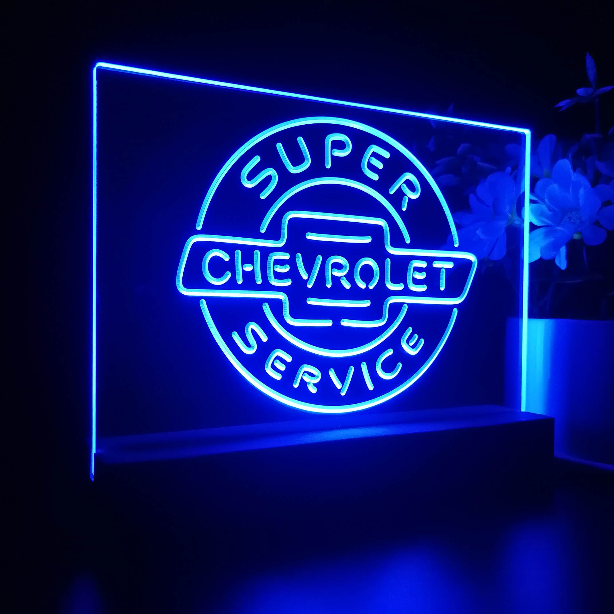 Chevrolet Super Service Car 3D LED Illusion Night Light