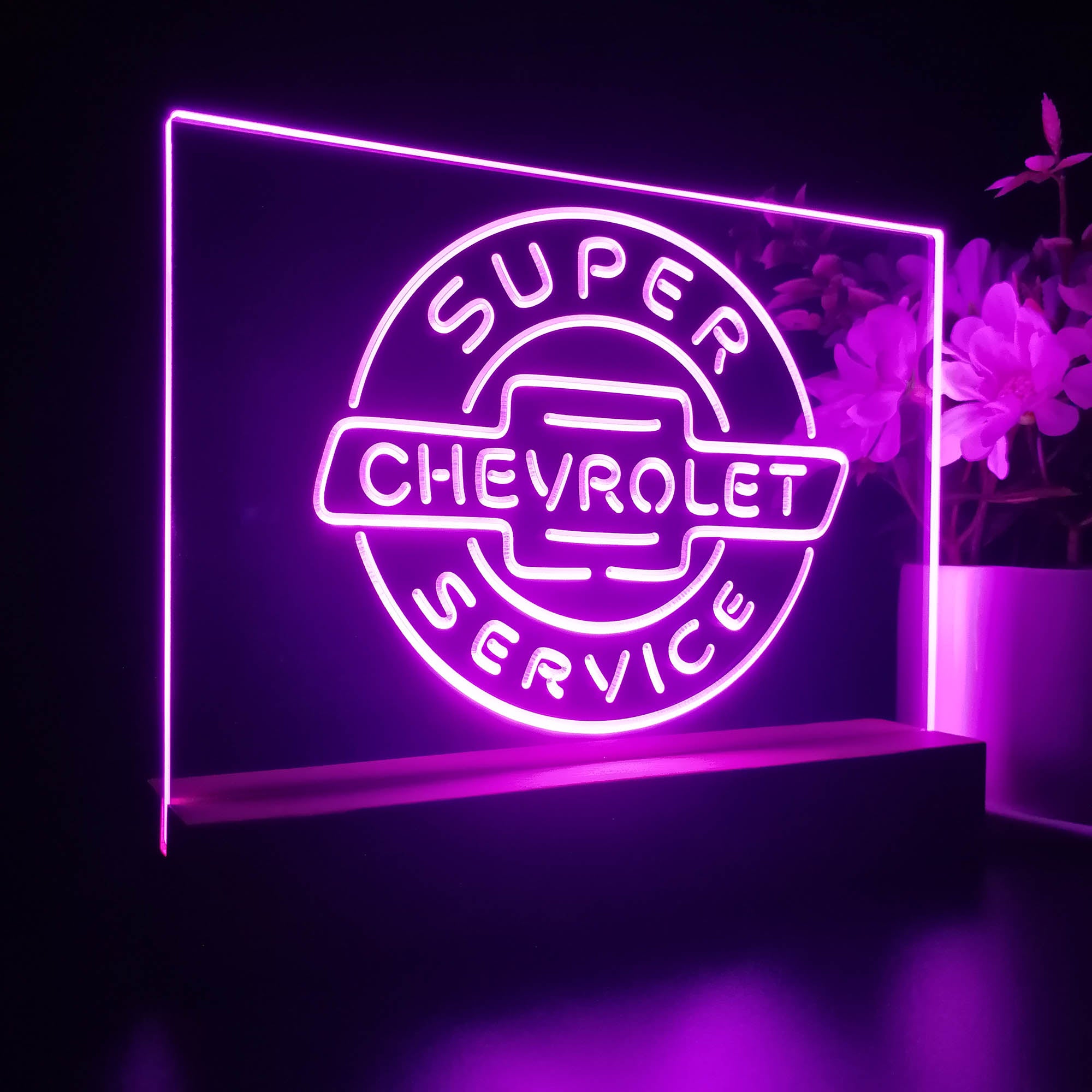 Chevrolet Super Service Car 3D LED Illusion Night Light