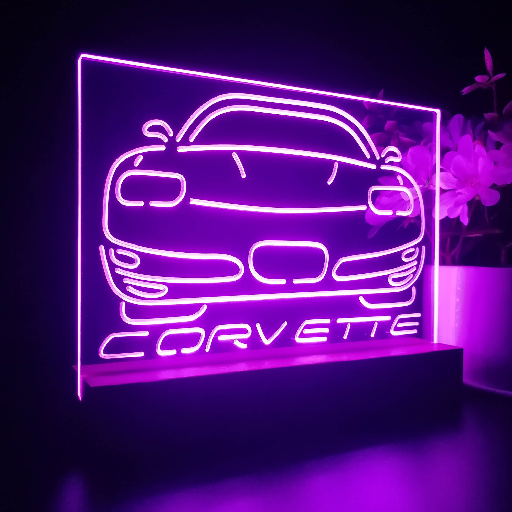 Corvette Car 3D LED Illusion Night Light