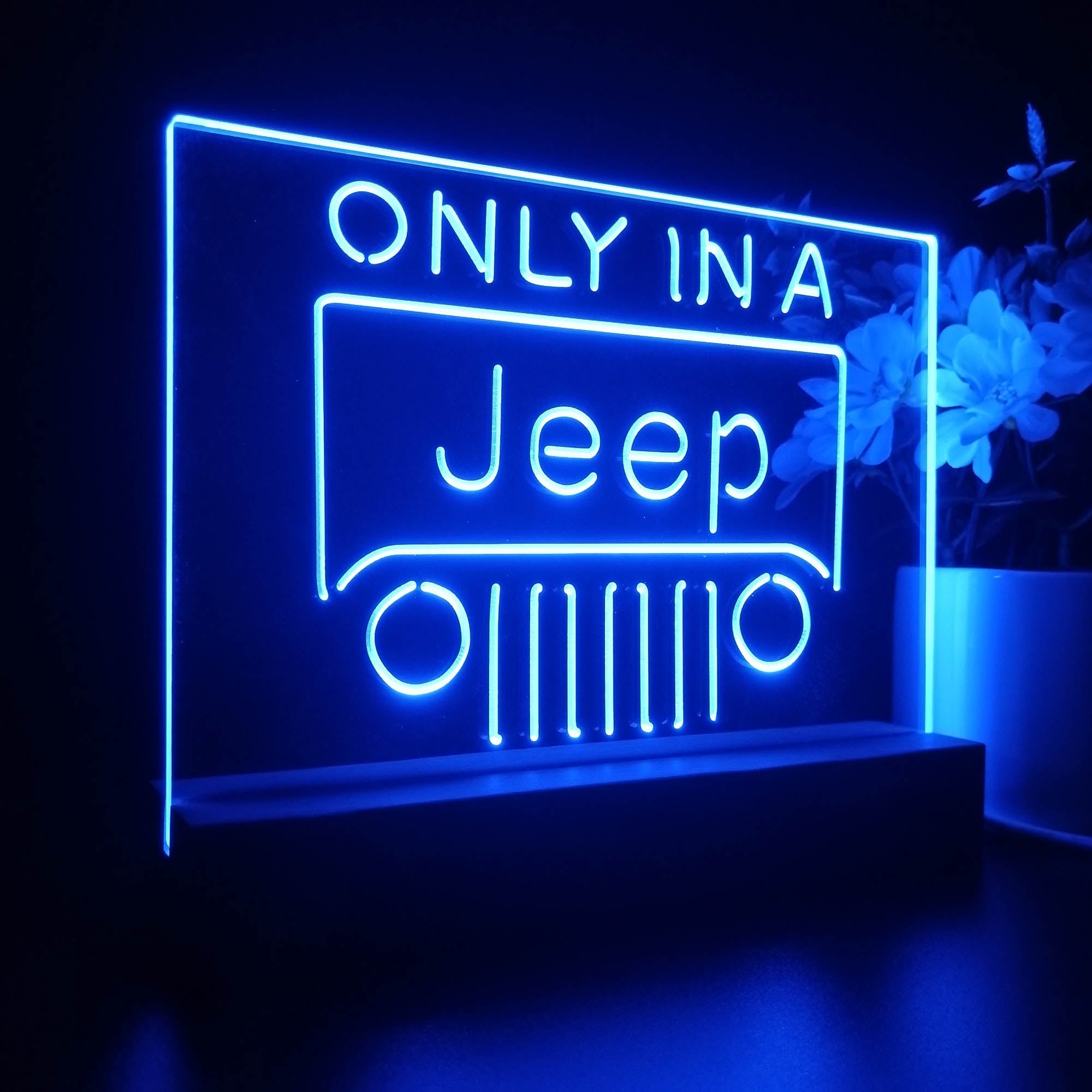 Only in a Jeep Beer Garage 3D LED Illusion Night Light