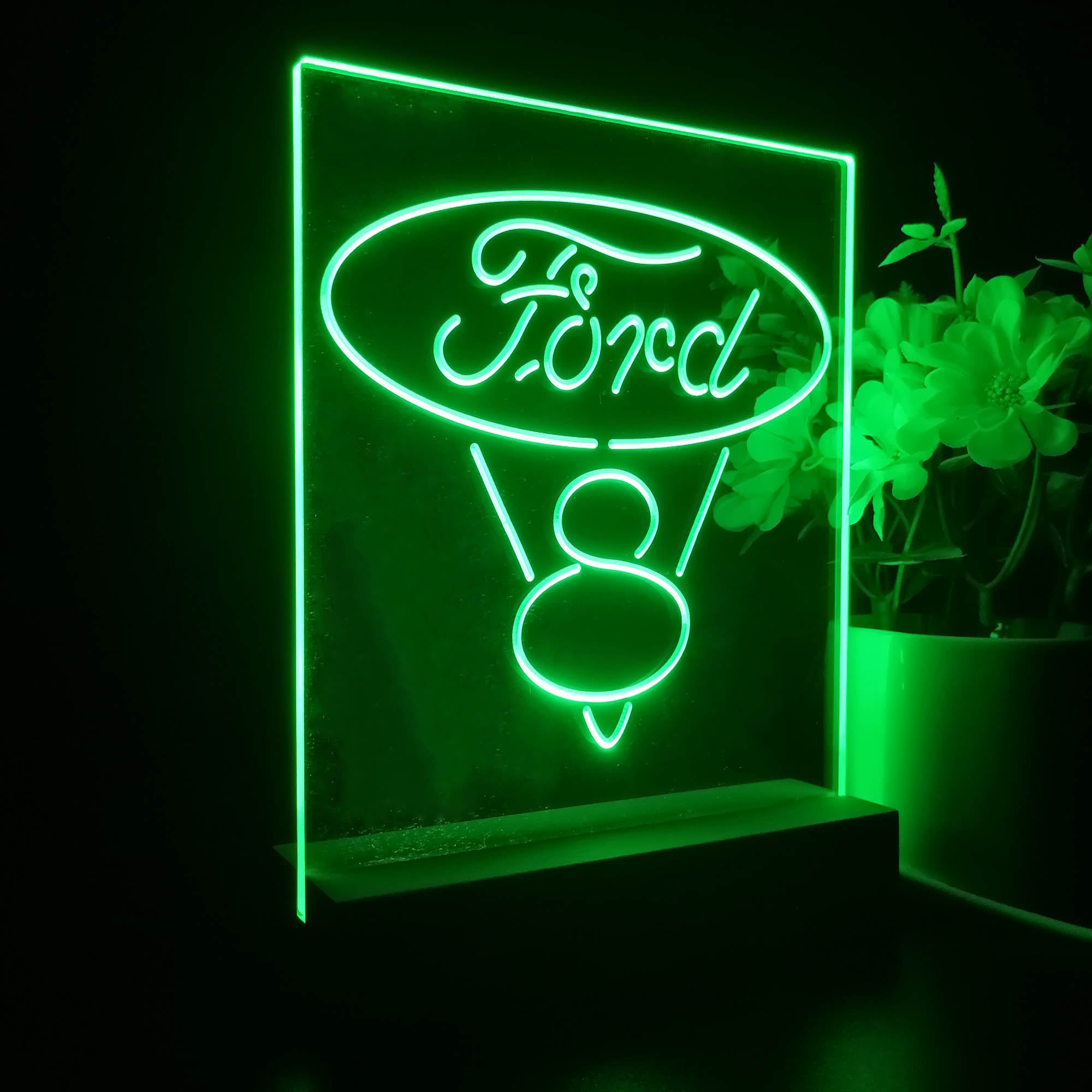 Ford V8 Logo 3D LED Illusion Night Light