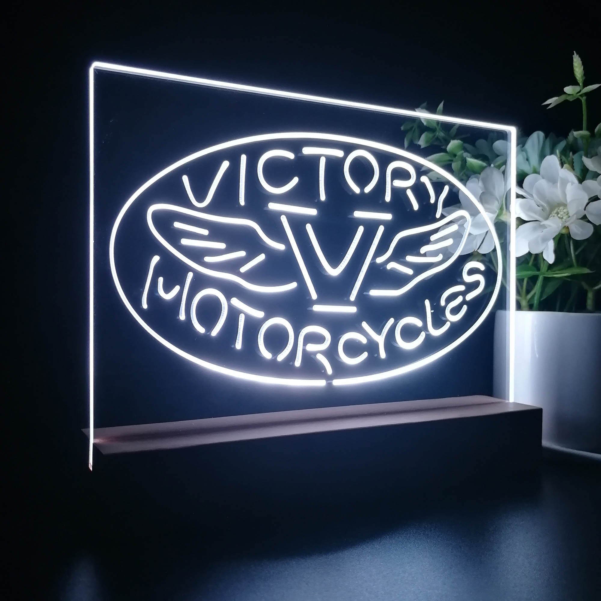 Victory Motorcycles Club 3D LED Illusion Night Light