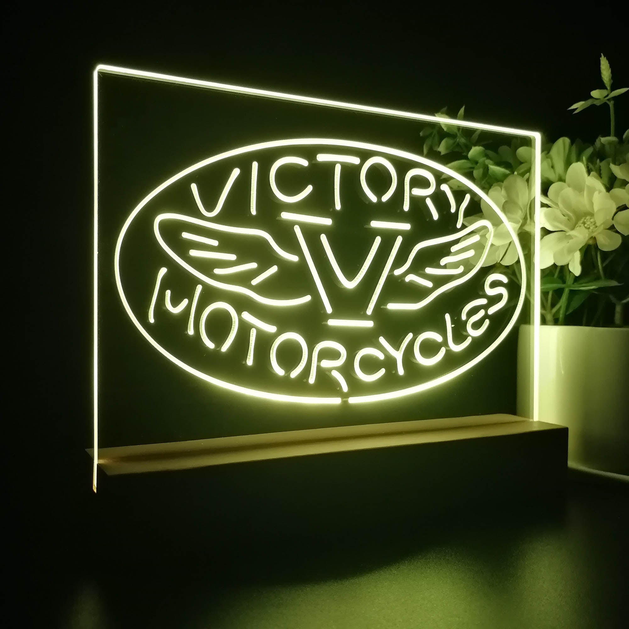 Victory Motorcycles Club 3D LED Illusion Night Light