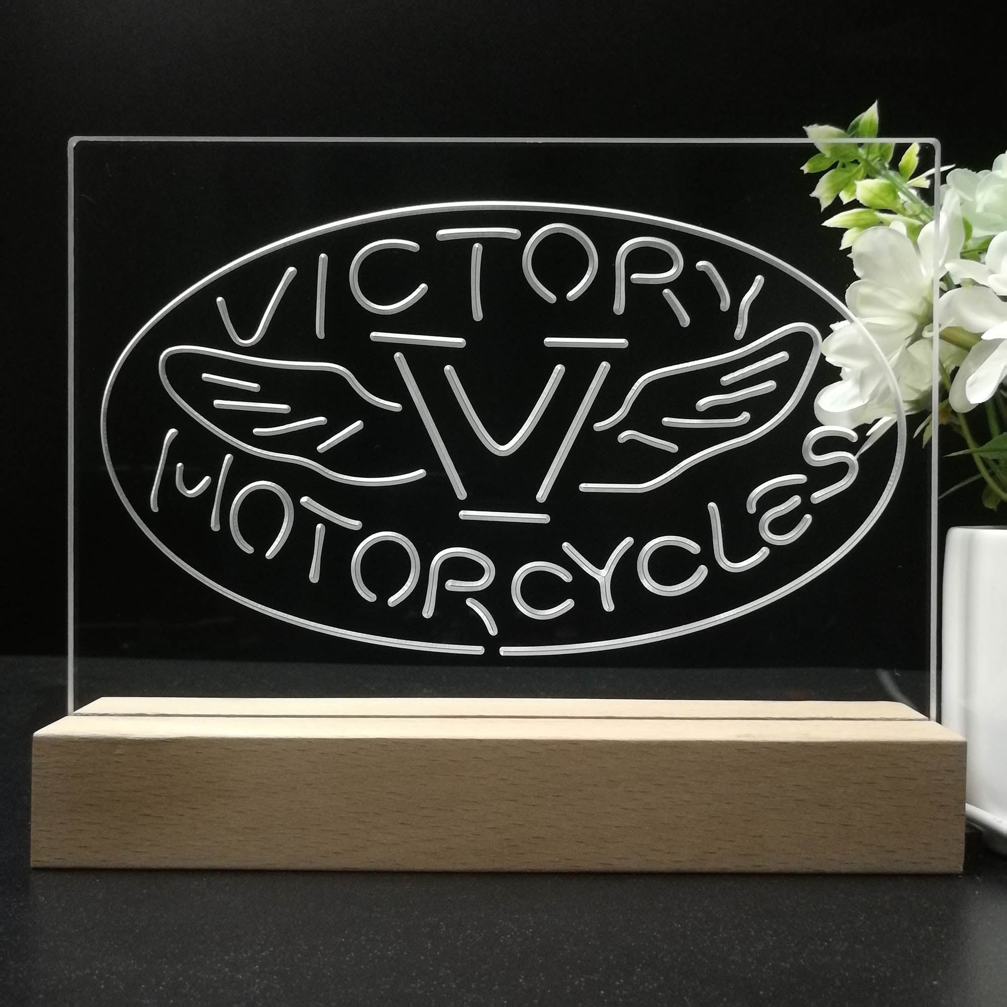 Victory Motorcycles Club 3D LED Illusion Night Light