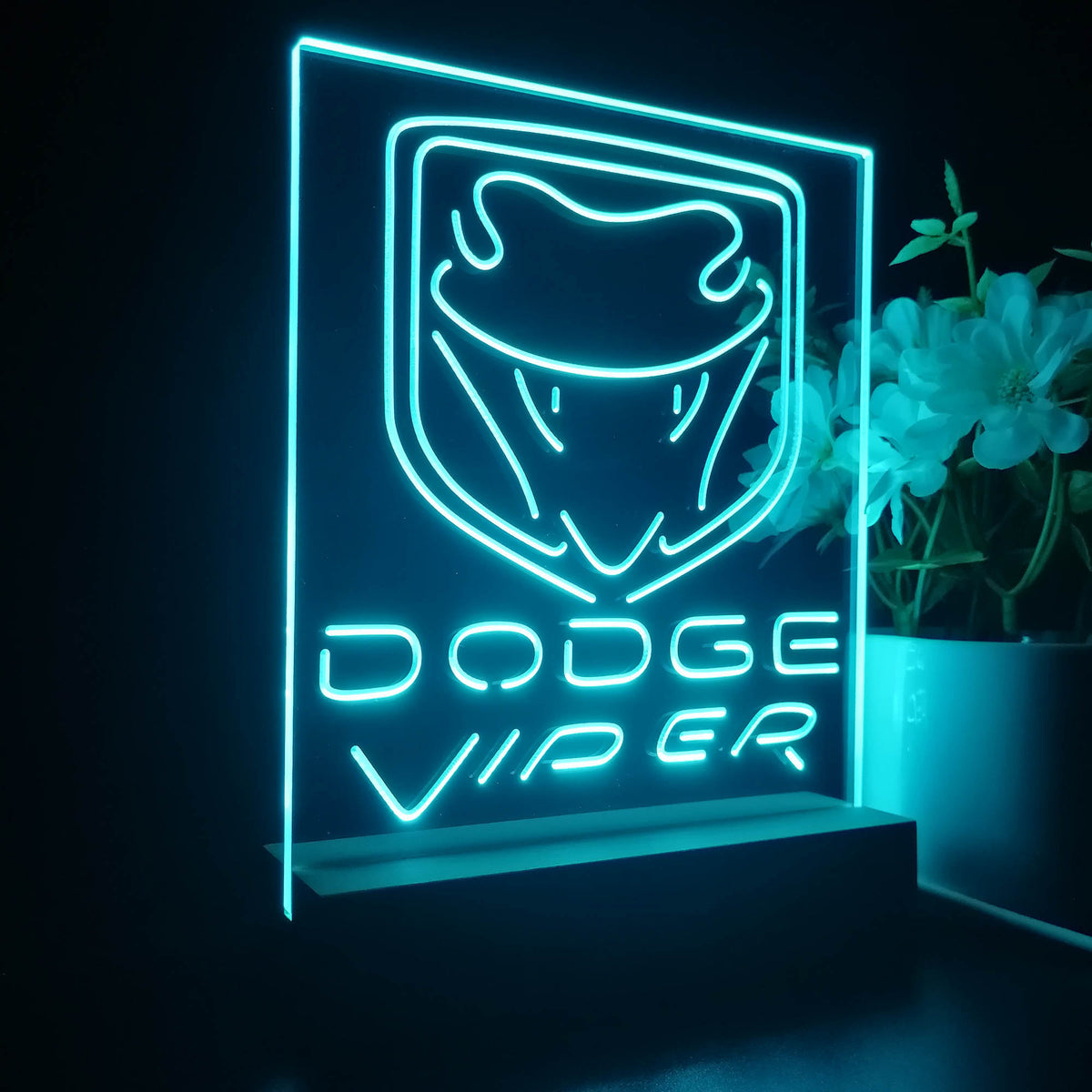 Dodge Viper 3D LED Optical Illusion Night Light | LED LAB CAVE
