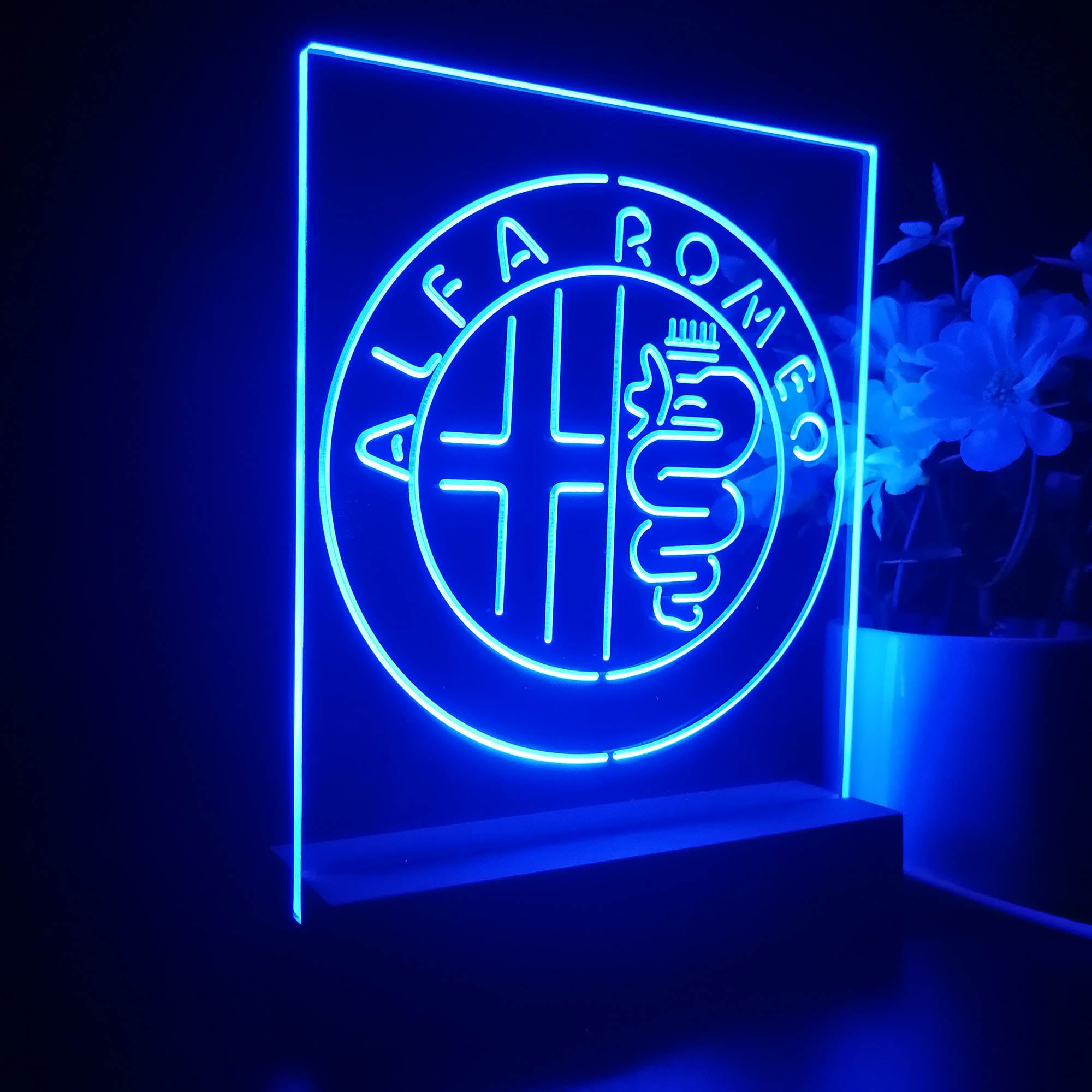 Alfa Romeo Car Garage Bar 3D LED Illusion Night Light