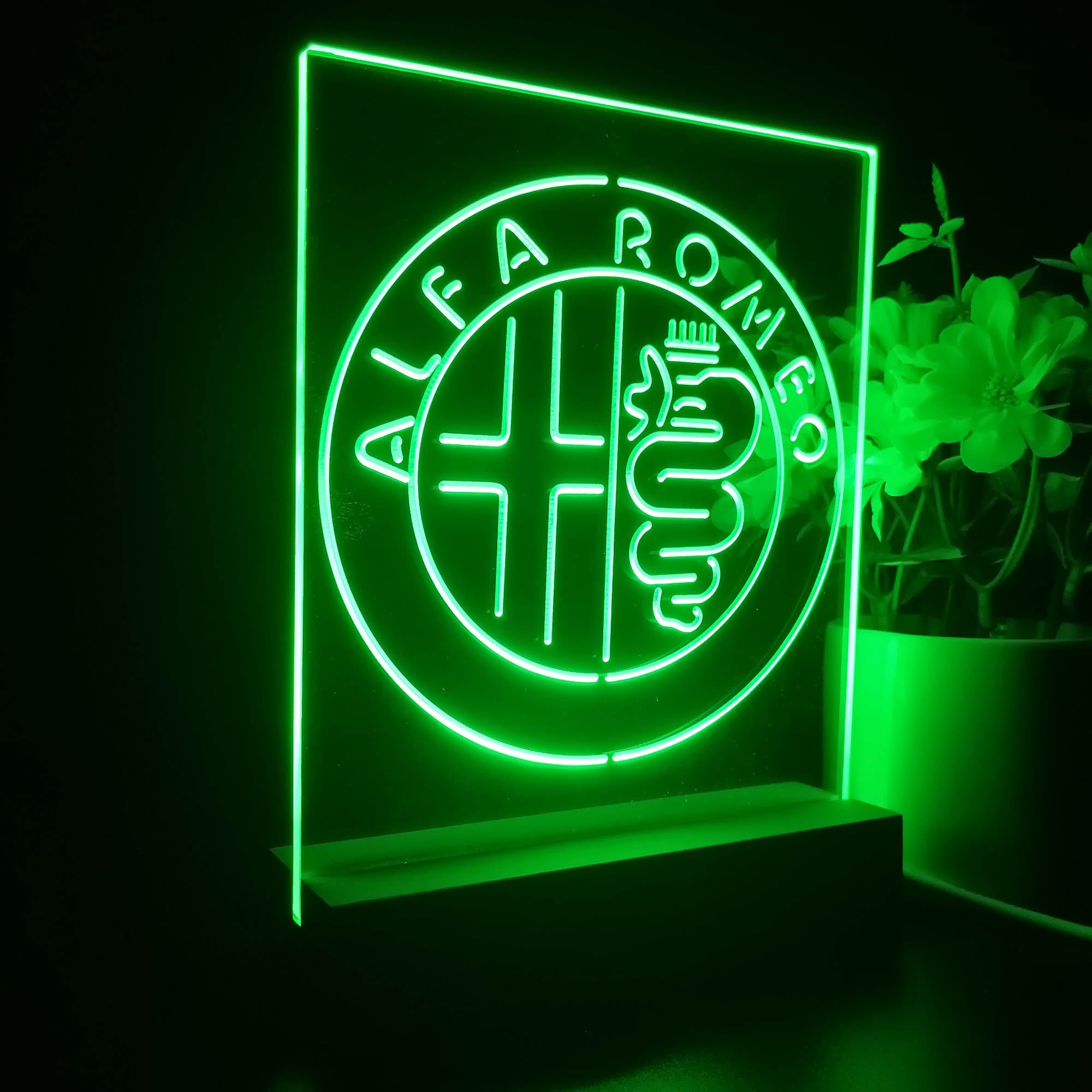 Alfa Romeo Car Garage Bar 3D LED Illusion Night Light