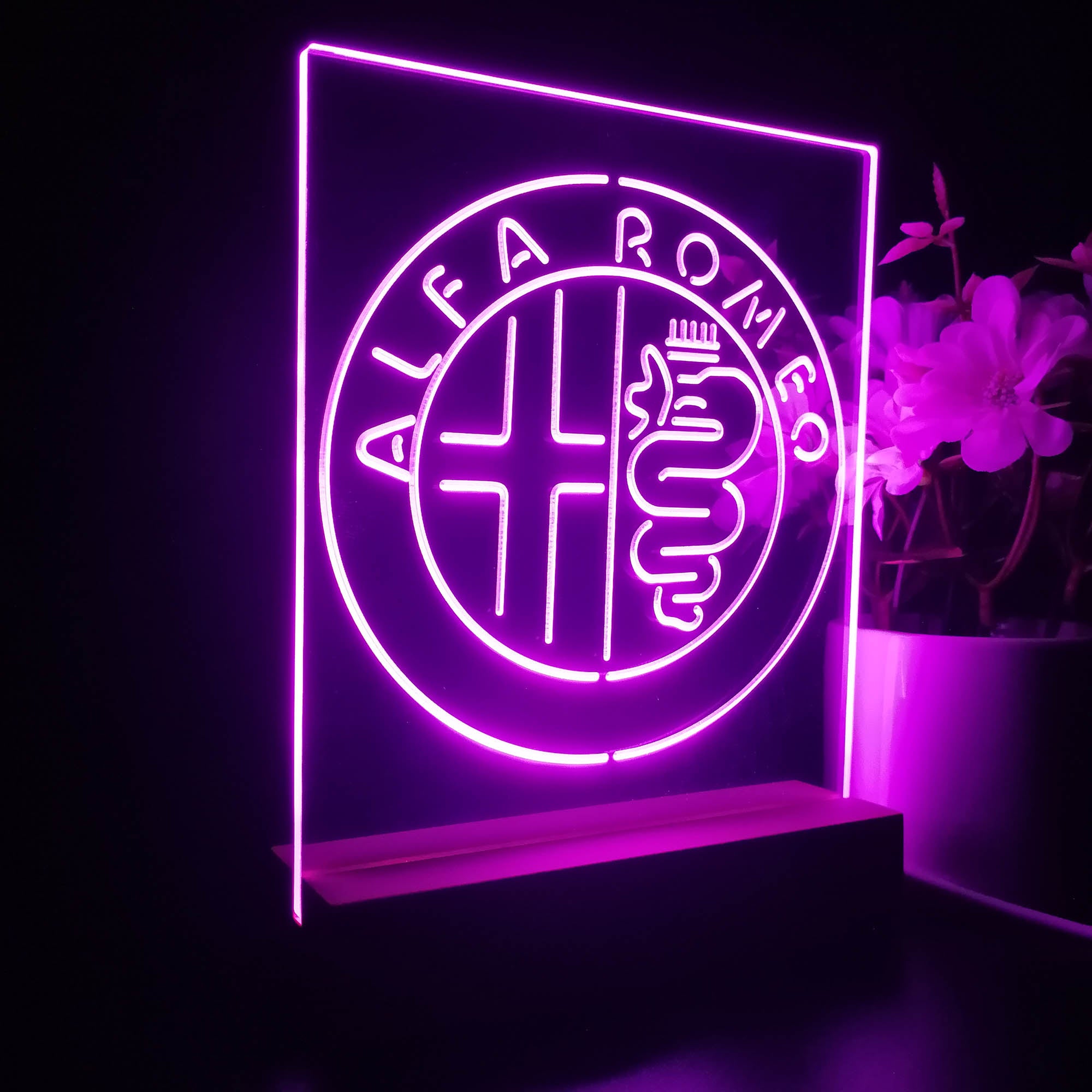 Alfa Romeo Car Garage Bar 3D LED Illusion Night Light