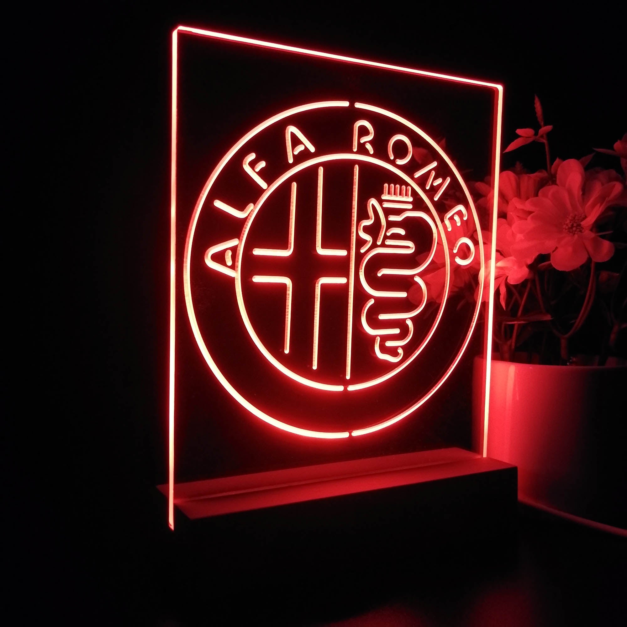 Alfa Romeo Car Garage Bar 3D LED Illusion Night Light