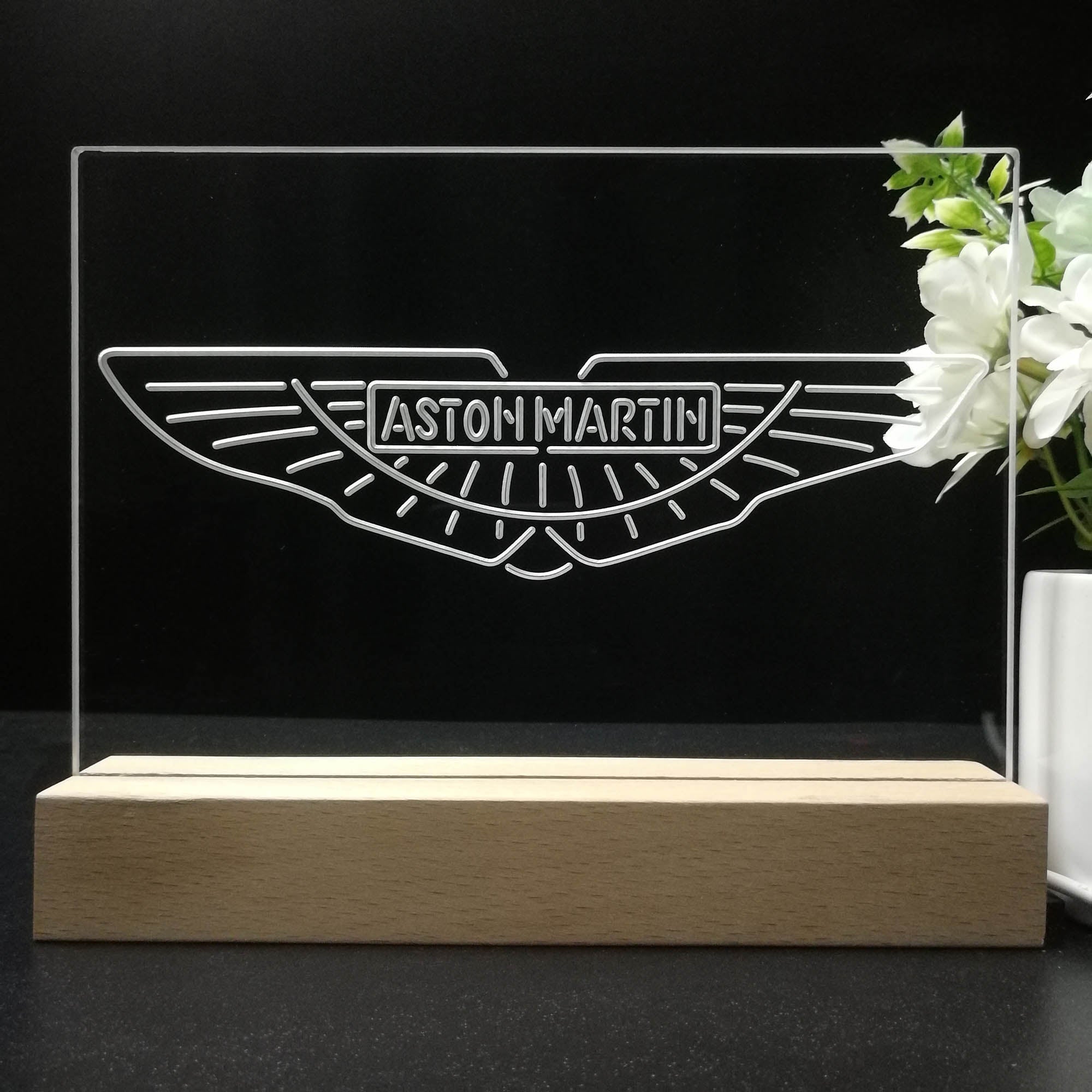 Aston Martin Sport Car Garage 3D LED Illusion Night Light