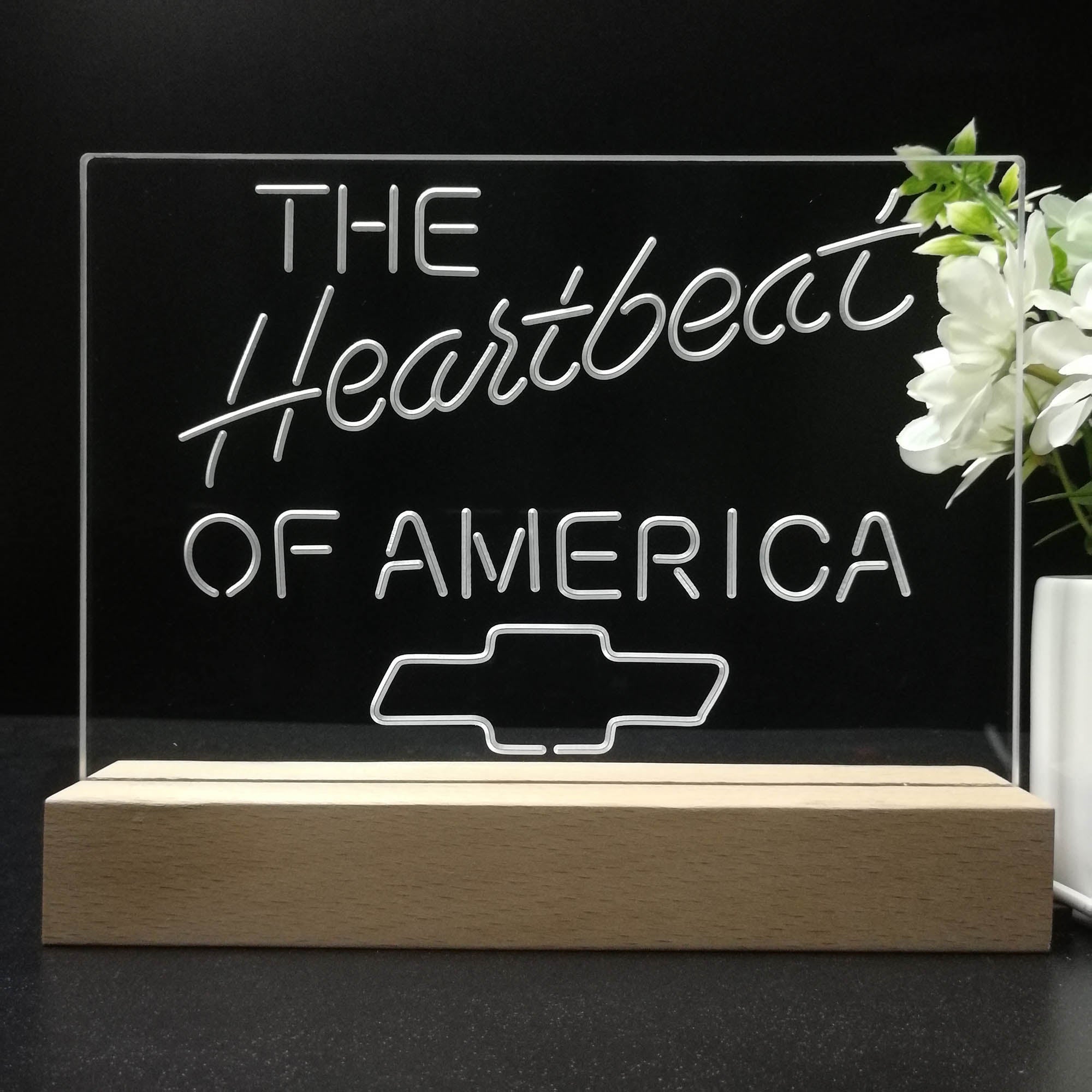 Chevrolet Heartbeat of America 3D LED Illusion Night Light