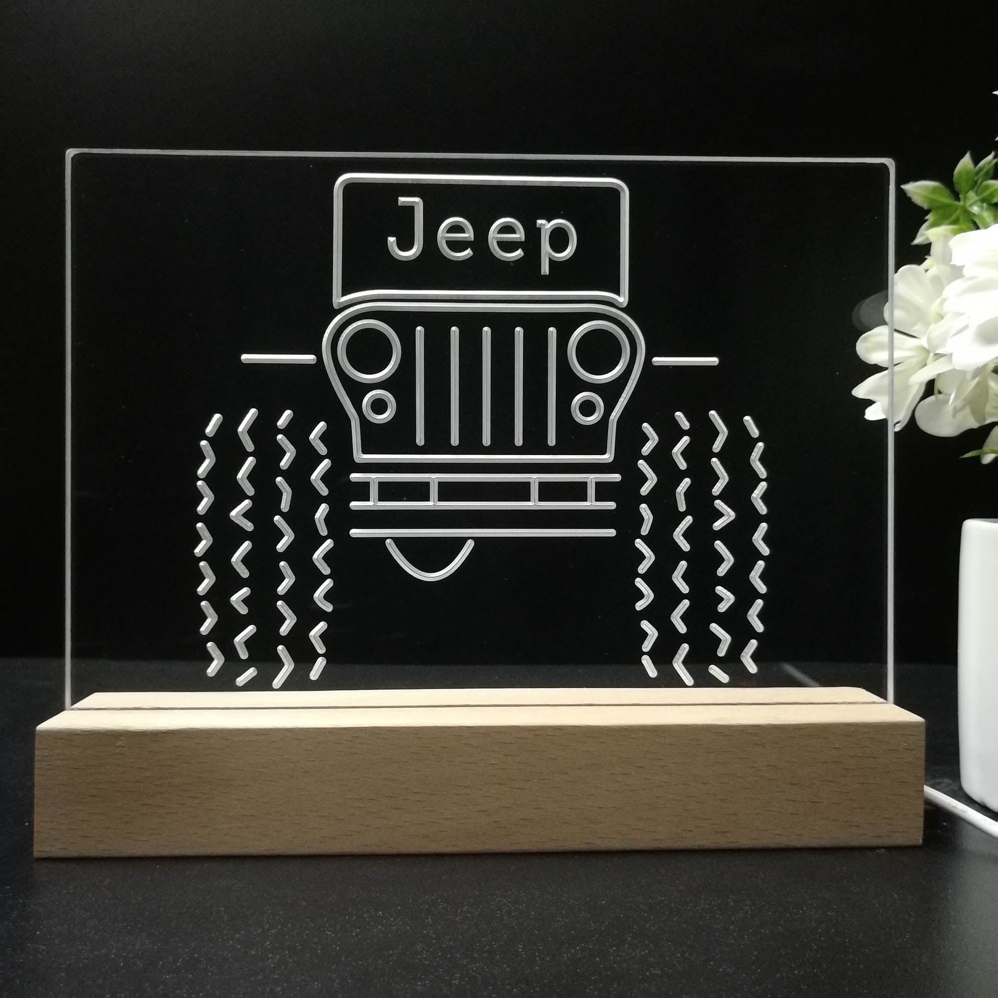 Only in a Jeep Truck Garage 3D LED Illusion Night Light