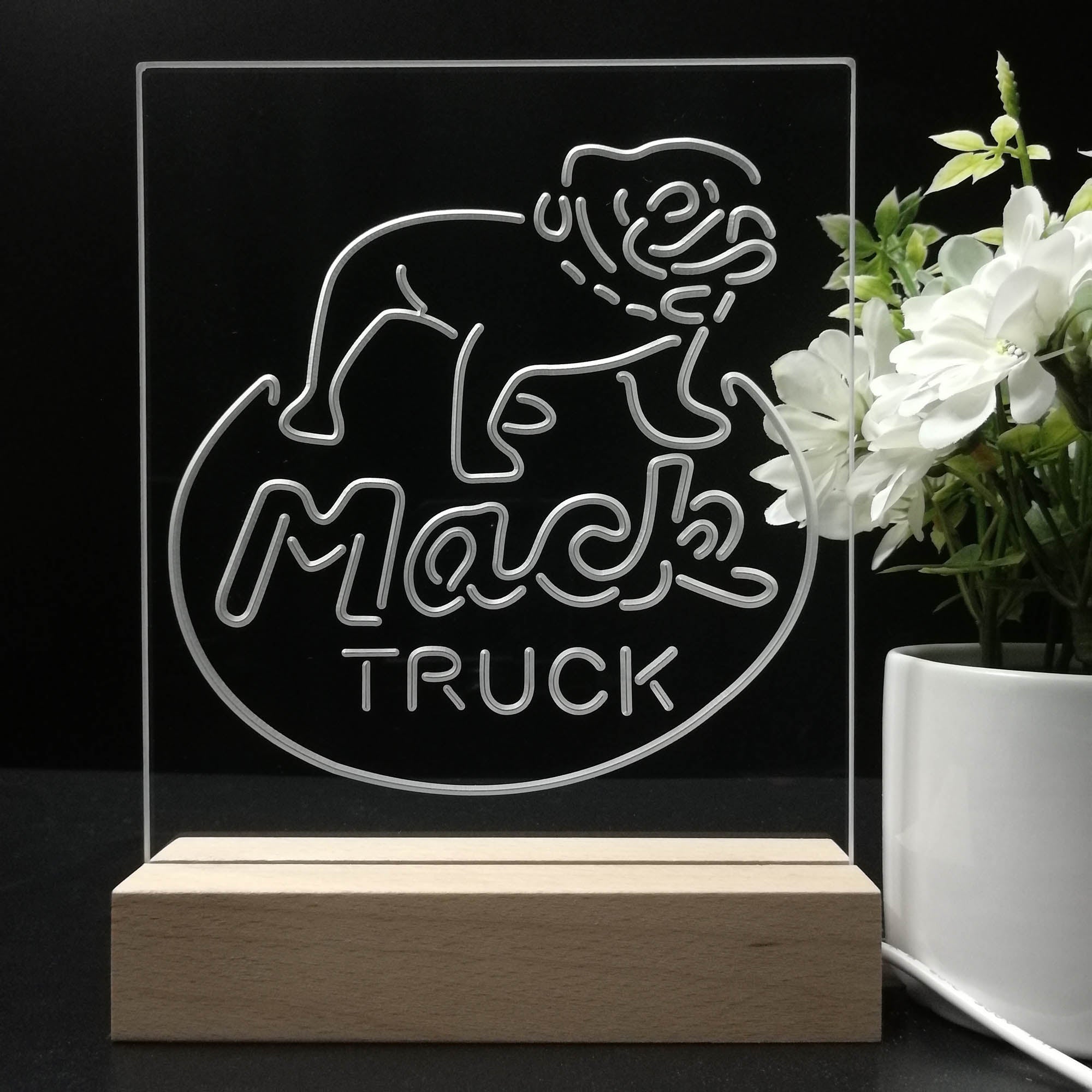 Mack Truck Garage 3D LED Illusion Night Light