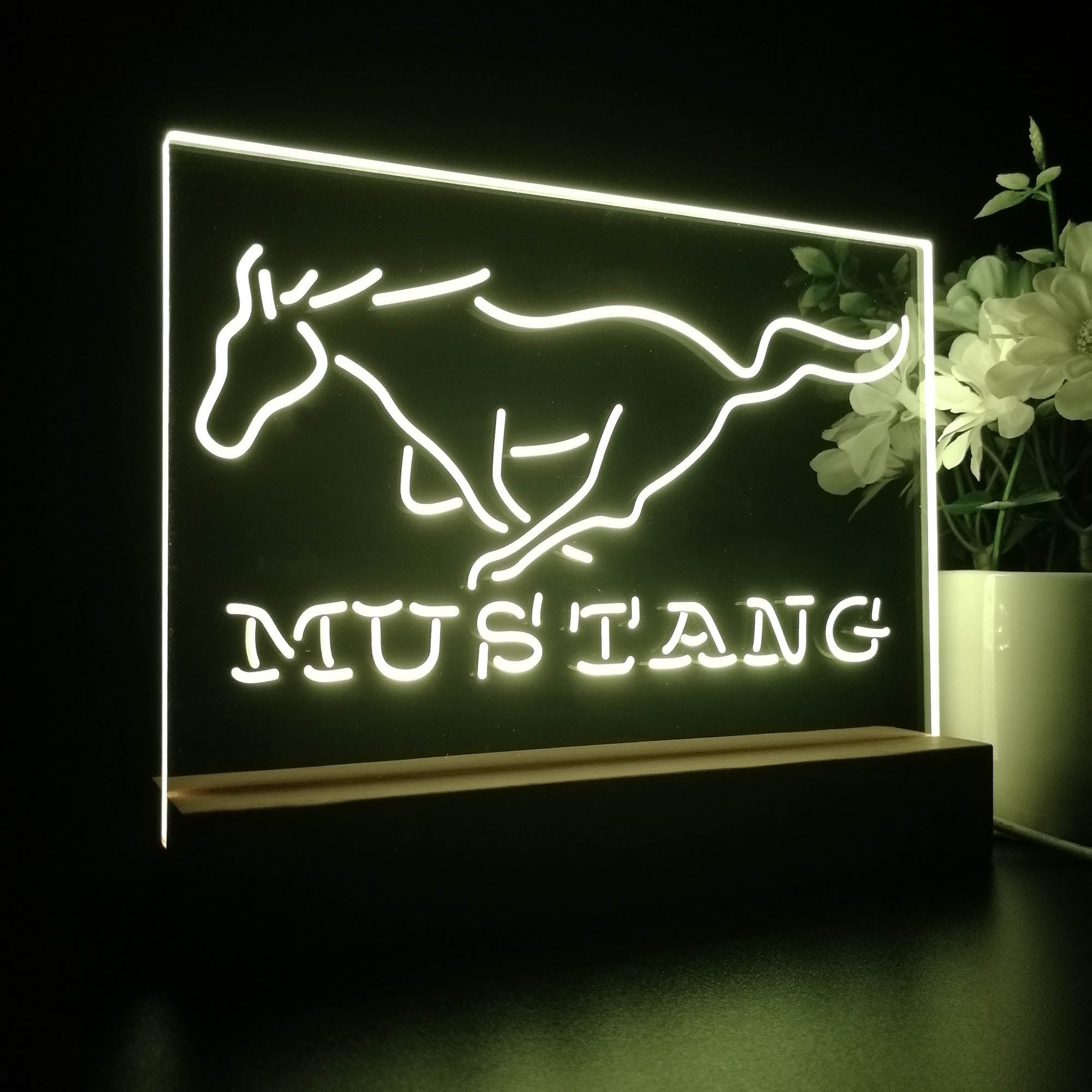 Mustang Ford 3D LED Illusion Night Light