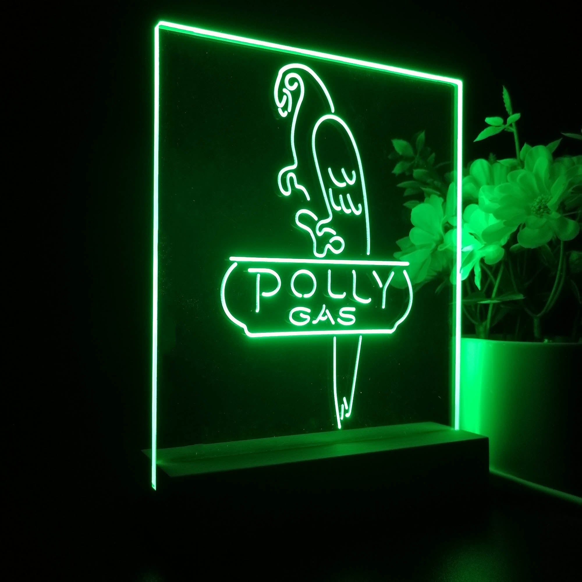 Polly Gas Parrot 3D LED Illusion Night Light