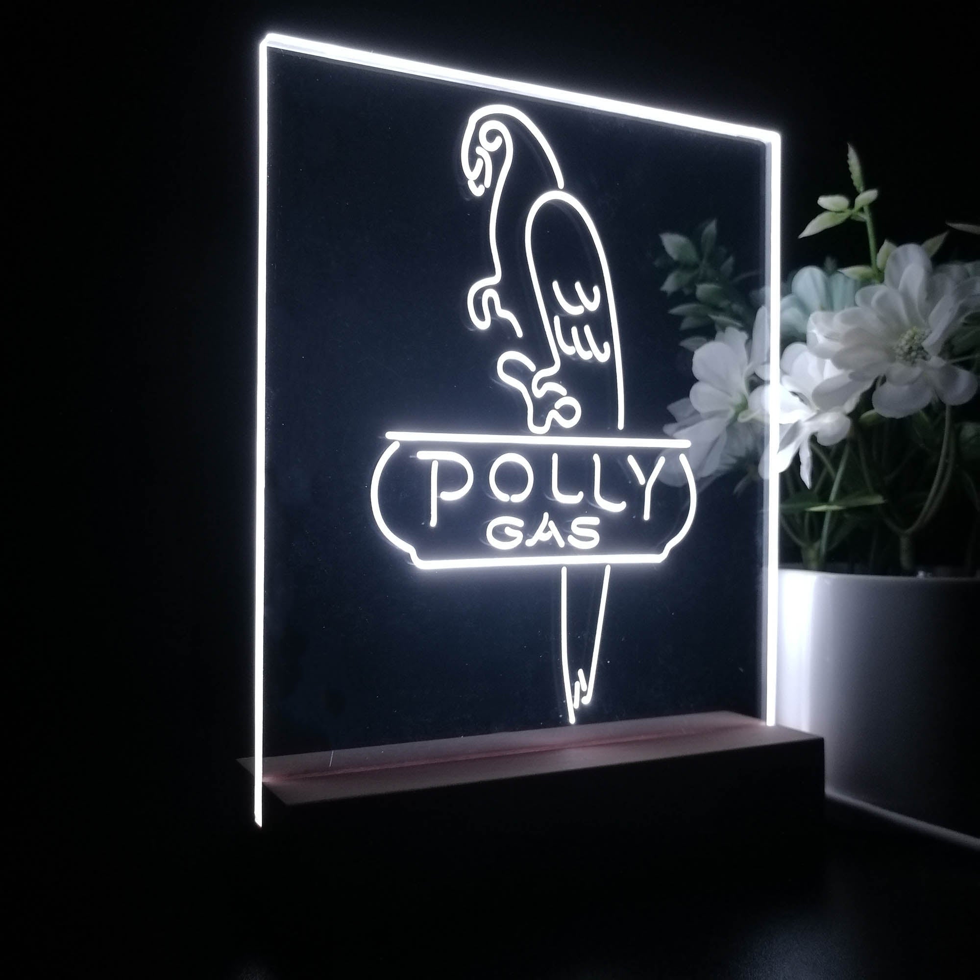 Polly Gas Parrot 3D LED Illusion Night Light