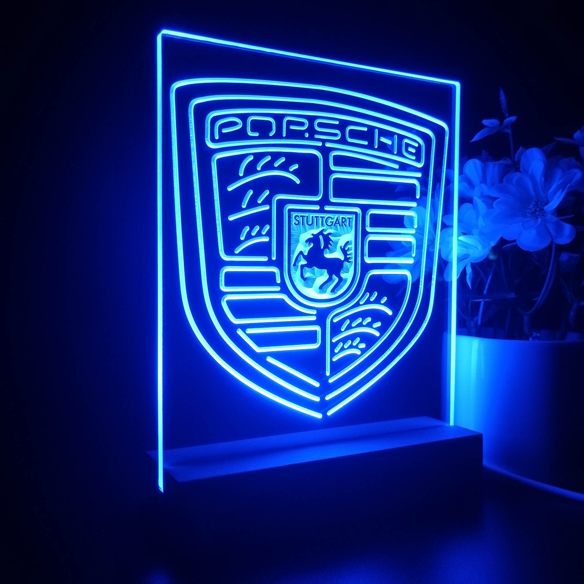 Porsche Sport Car 3D LED Illusion Night Light