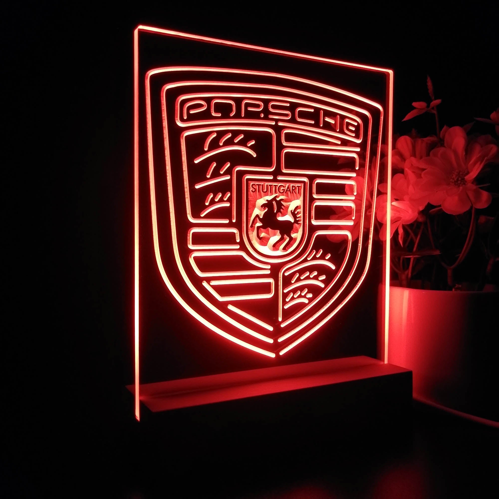 Porsche Sport Car 3D LED Illusion Night Light