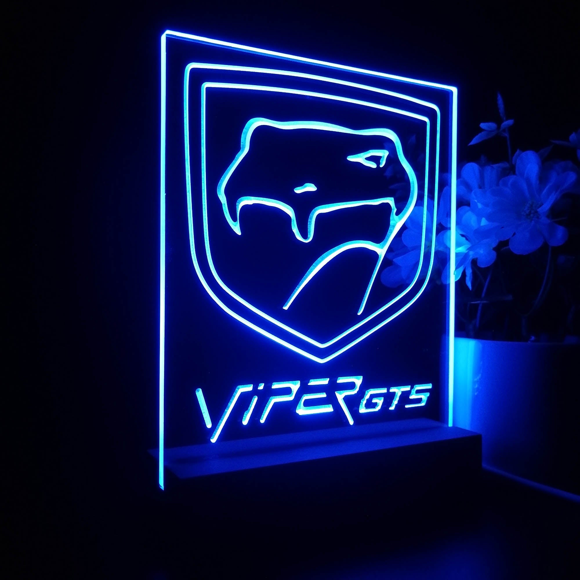 Dodge Viper GTS 3D LED Optical Illusion Night Light | LED LAB CAVE